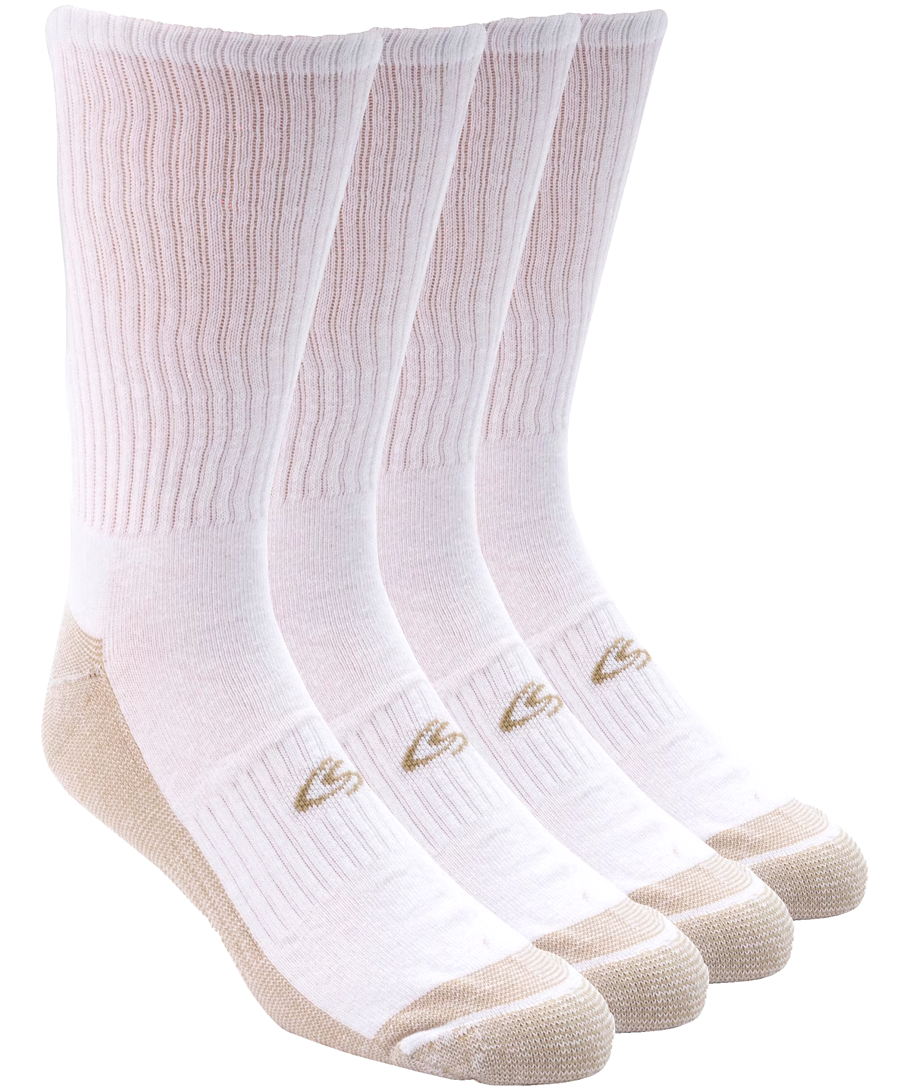 Copper Sole Men's 4-Pack Moisture Guard Athletic Crew Socks