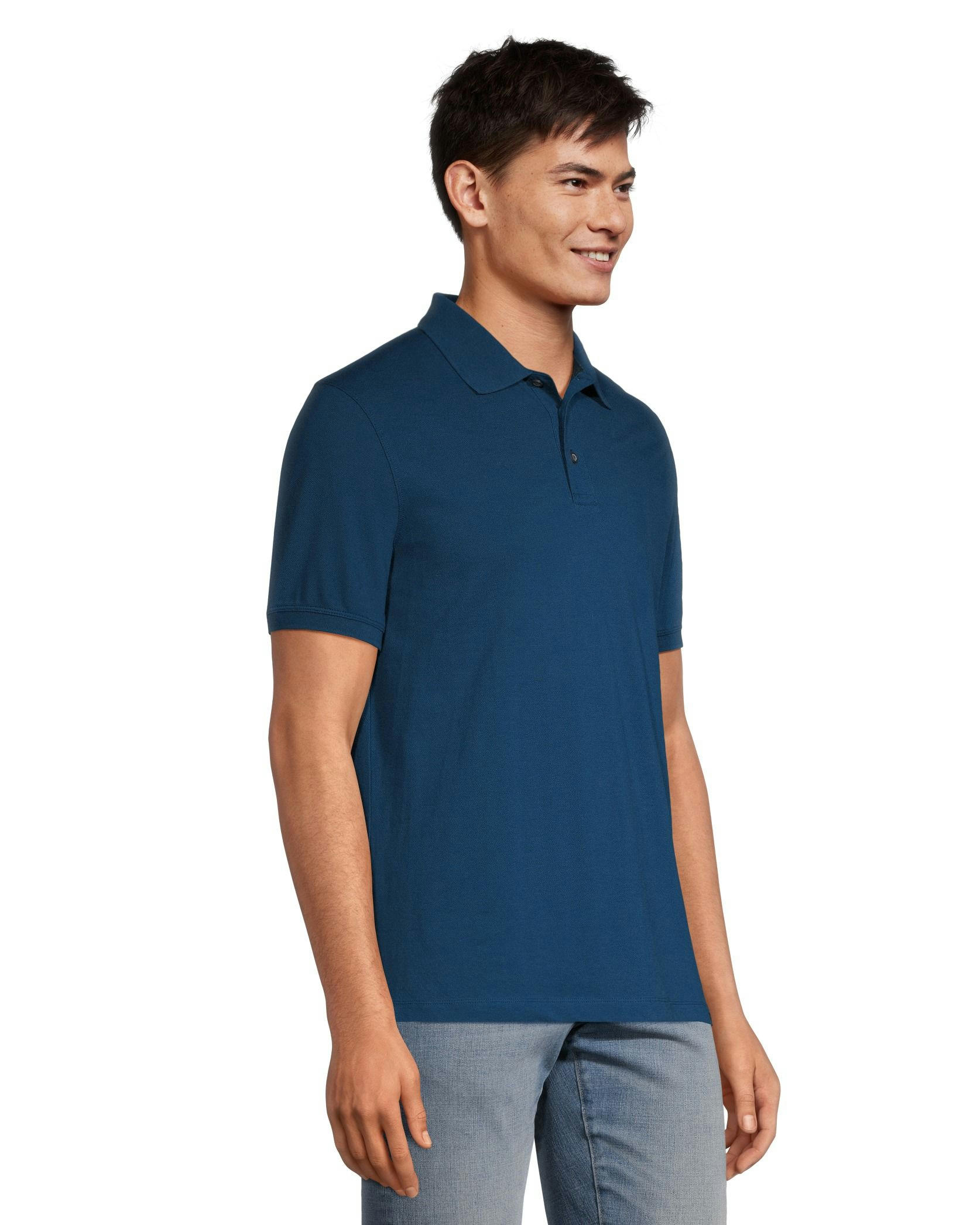 Denver Hayes Men's 50 Wash Stretch Pique Classic Fit Polo Shirt