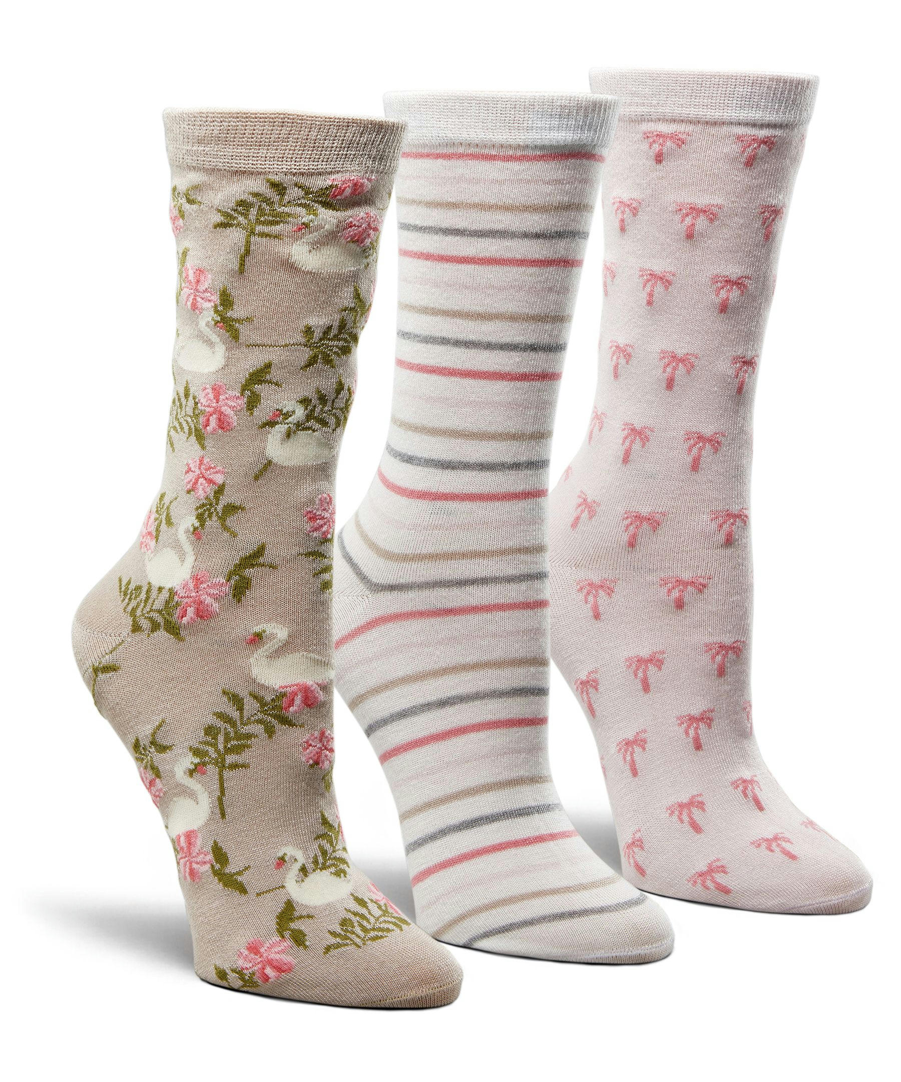 Denver Hayes Women's 3 Pack Bamboo Crew Socks