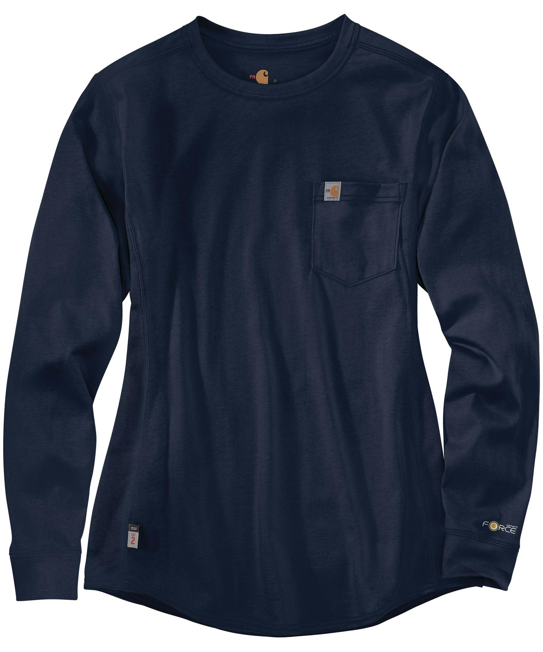 Carhartt Women's Flame Resistant Long Sleeve Crewneck Cotton Work T Shirt