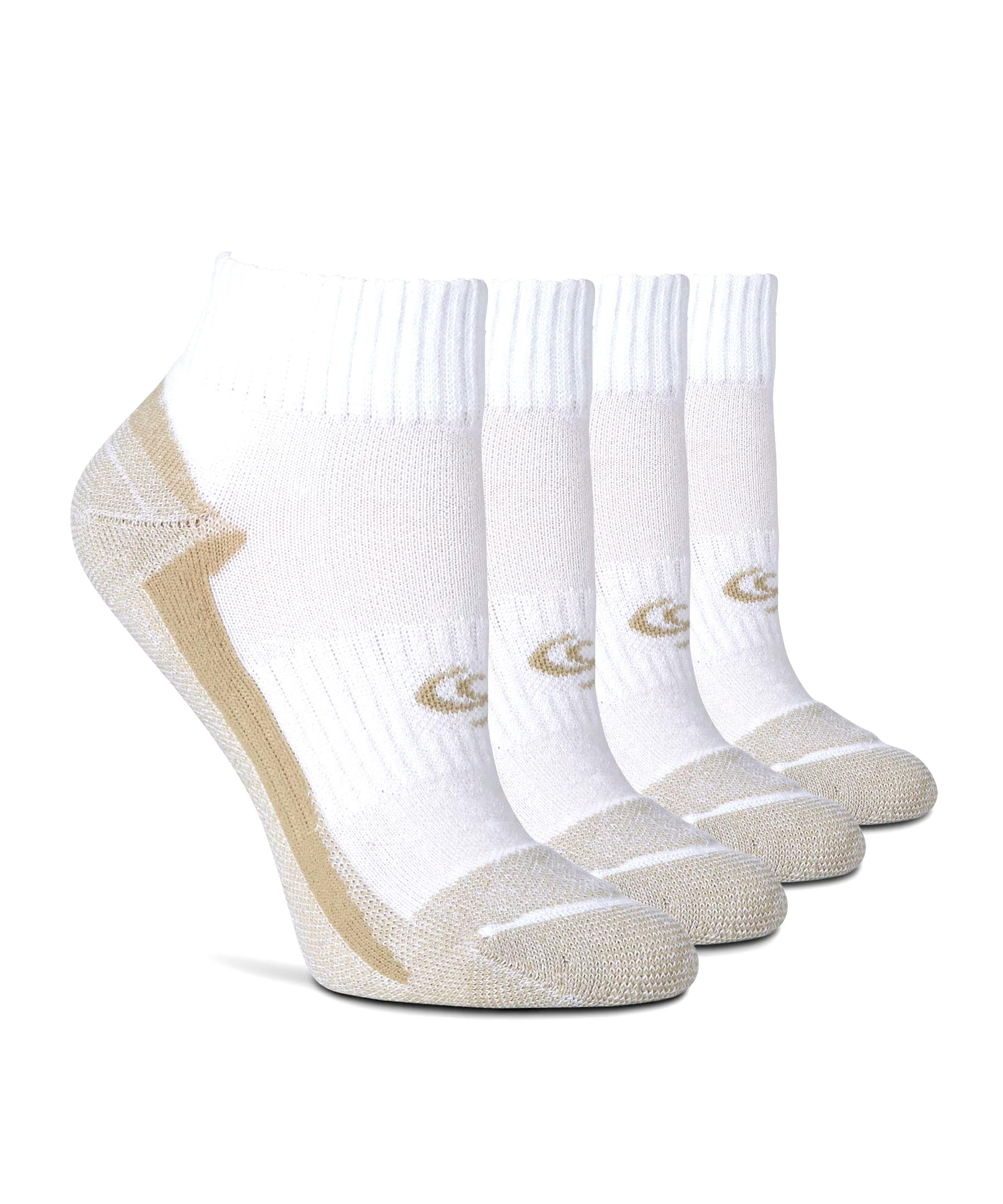 Copper Sole Women's 4 Pack Copper Ion Technology Athletic Ankle Socks