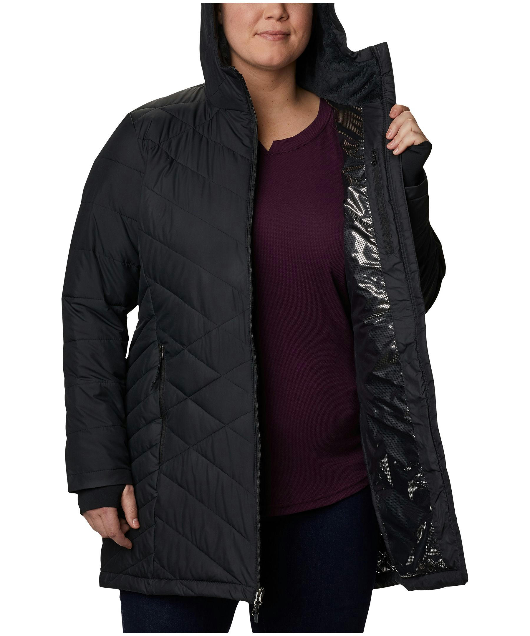 Columbia Women's Heavenly Omni-Heat Water Resistant Insulated Long Hooded Jacket