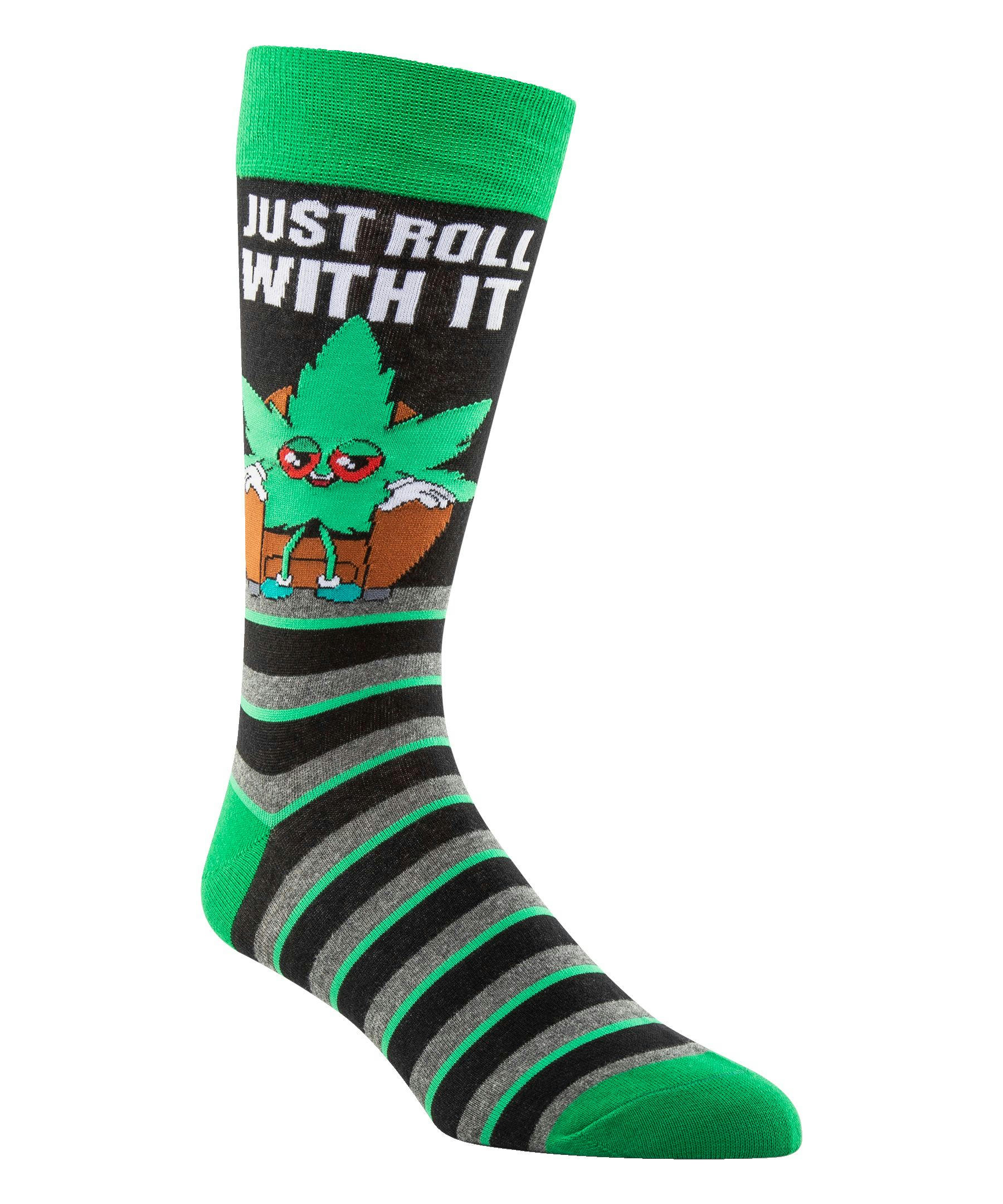 Denver Hayes Men's Novelty Marijuana Pattern Crew Socks