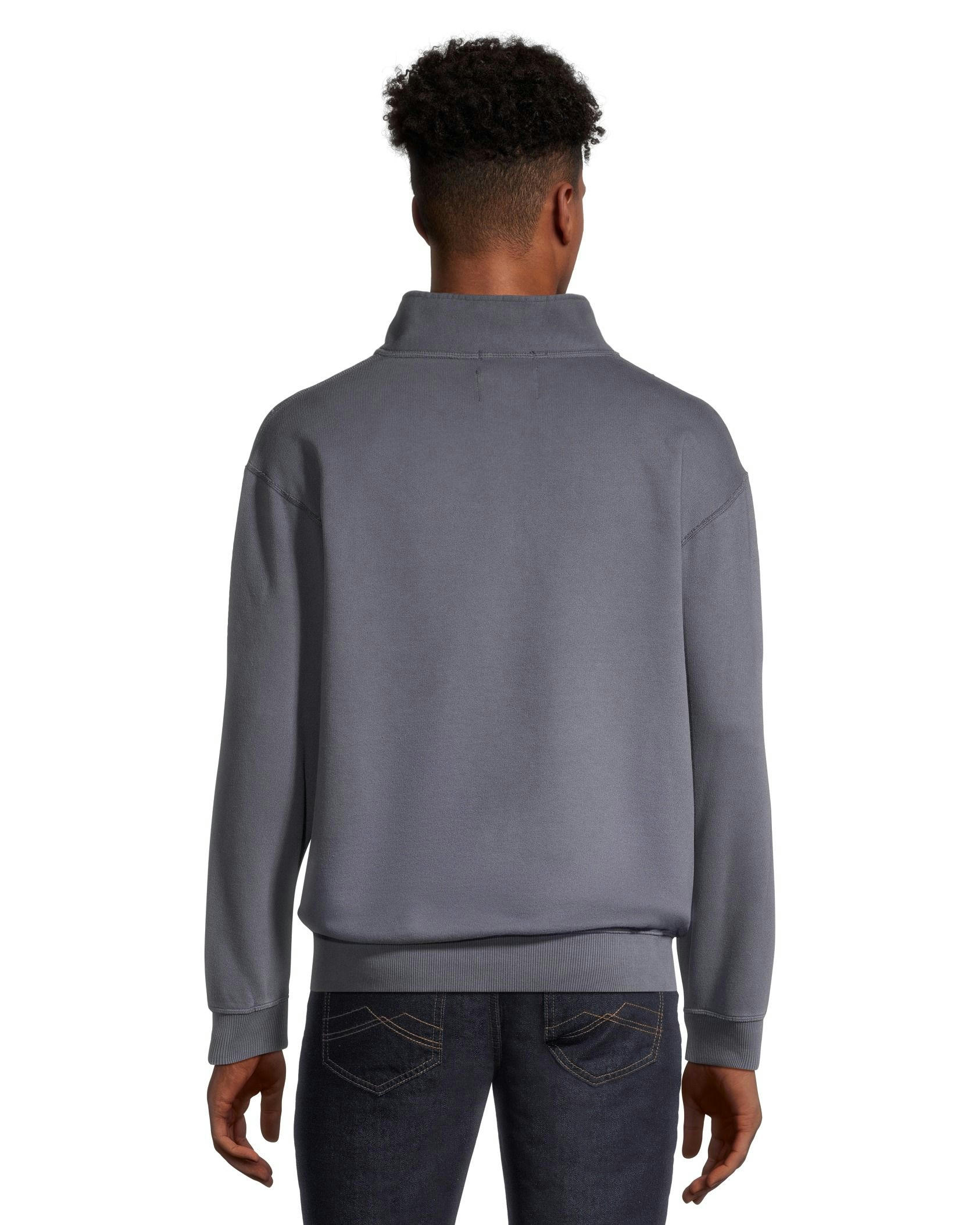 WindRiver Men's Original Fleece Quarter Zip Mock Neck Comfort Fit Cotton Sweatshirt