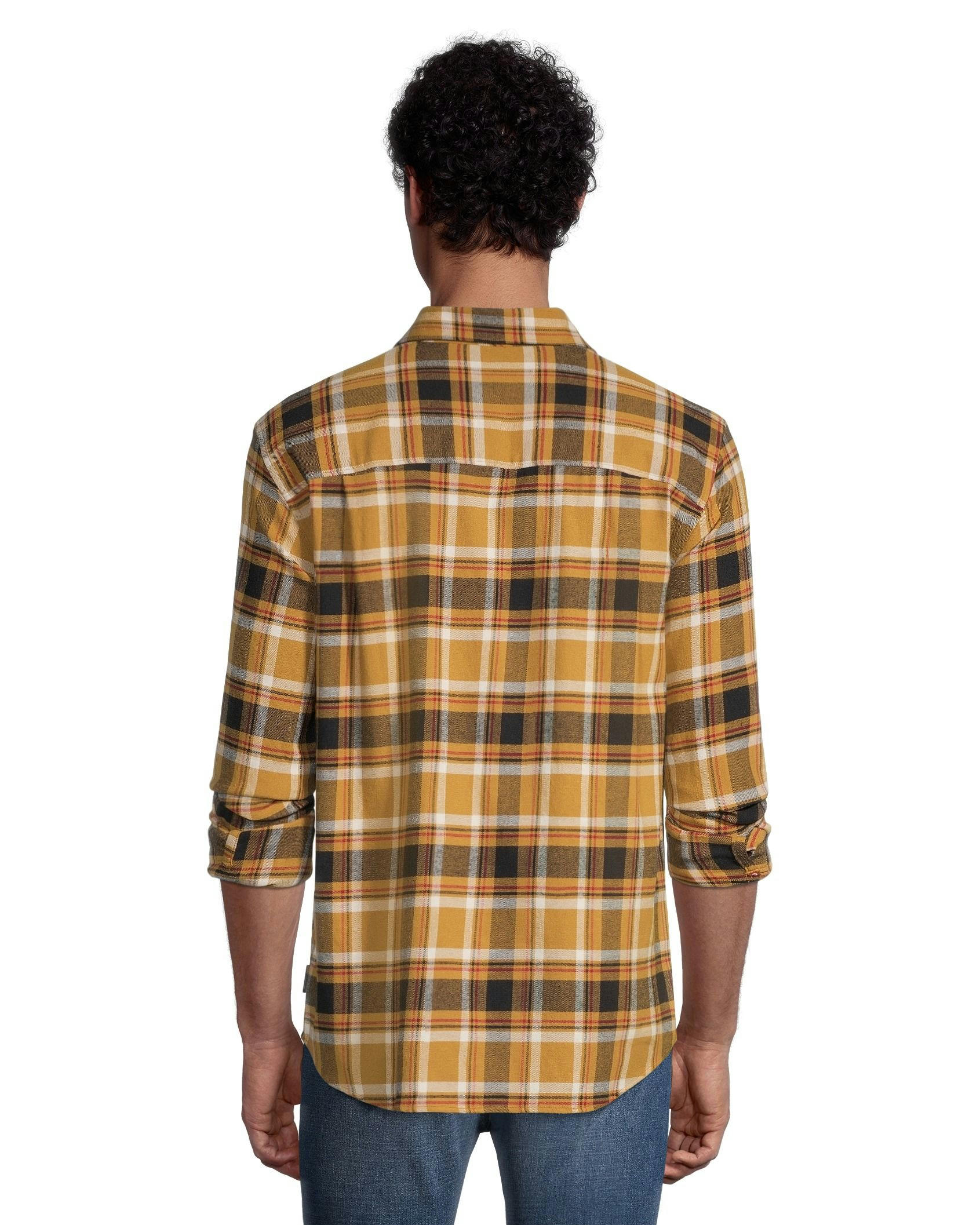 WindRiver Men's Stretch Regular Fit Basic Flannel Shirt