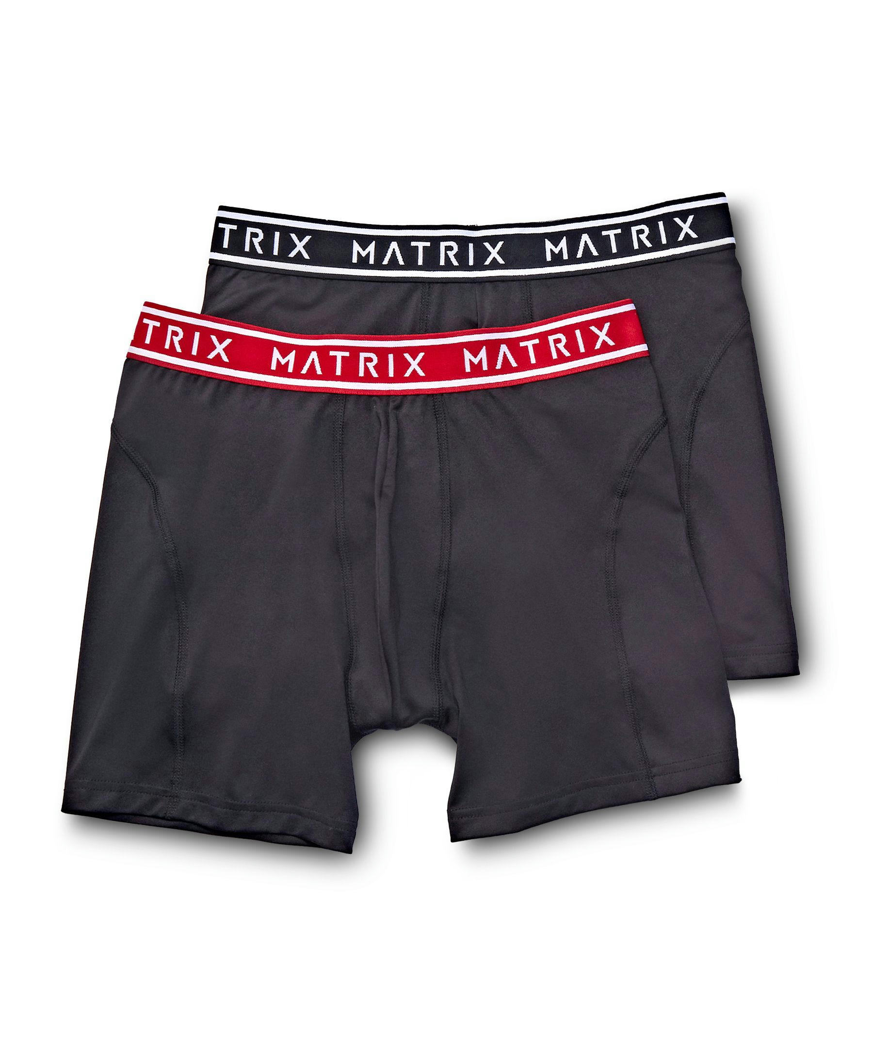 Matrix Men's 2 Pack Microfibre Boxer Briefs Underwear