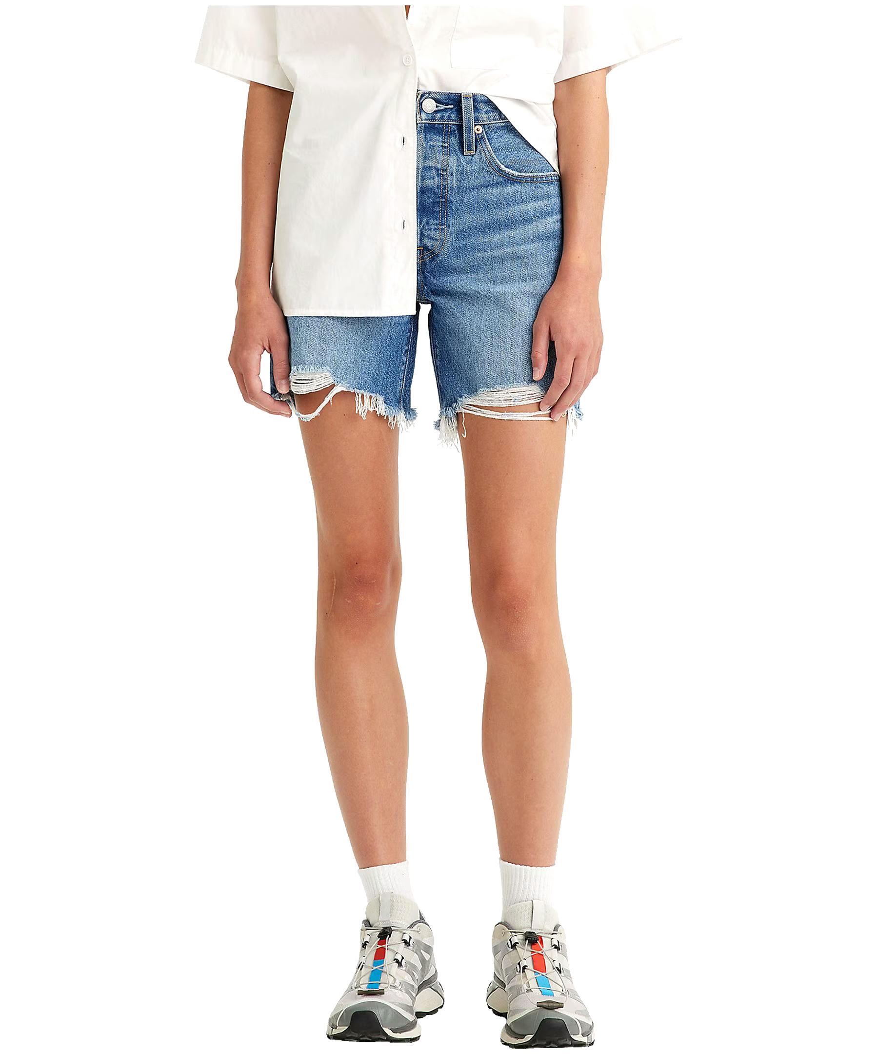 Levi's Women's 501 High Rise Jean Shorts - Medium Indigo