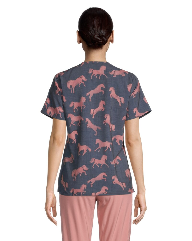 Carhartt Women's Rugged Flex Printed Scrub Top - Stallion Step