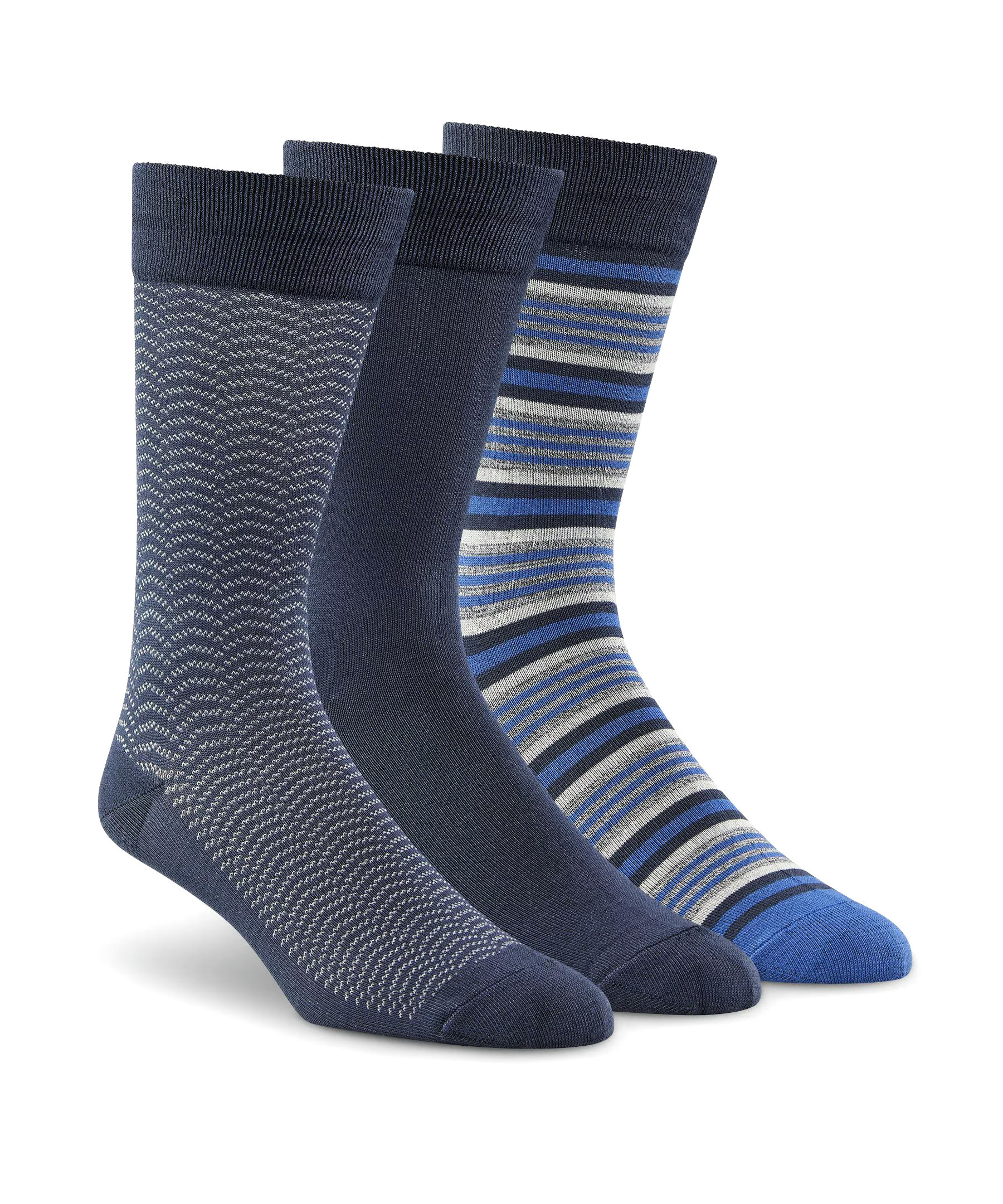 Denver Hayes Men's Casual Crew Socks, 3 Pack