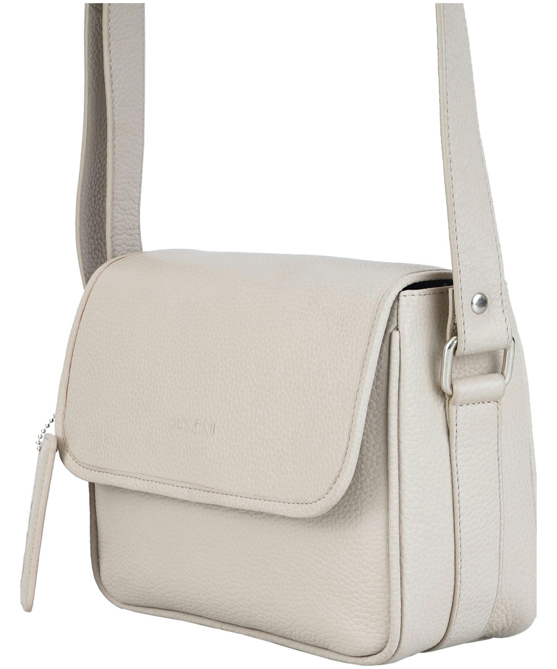 Mancini Leather Goods Women's Pebelled Kemberly Flap Closure Handbag