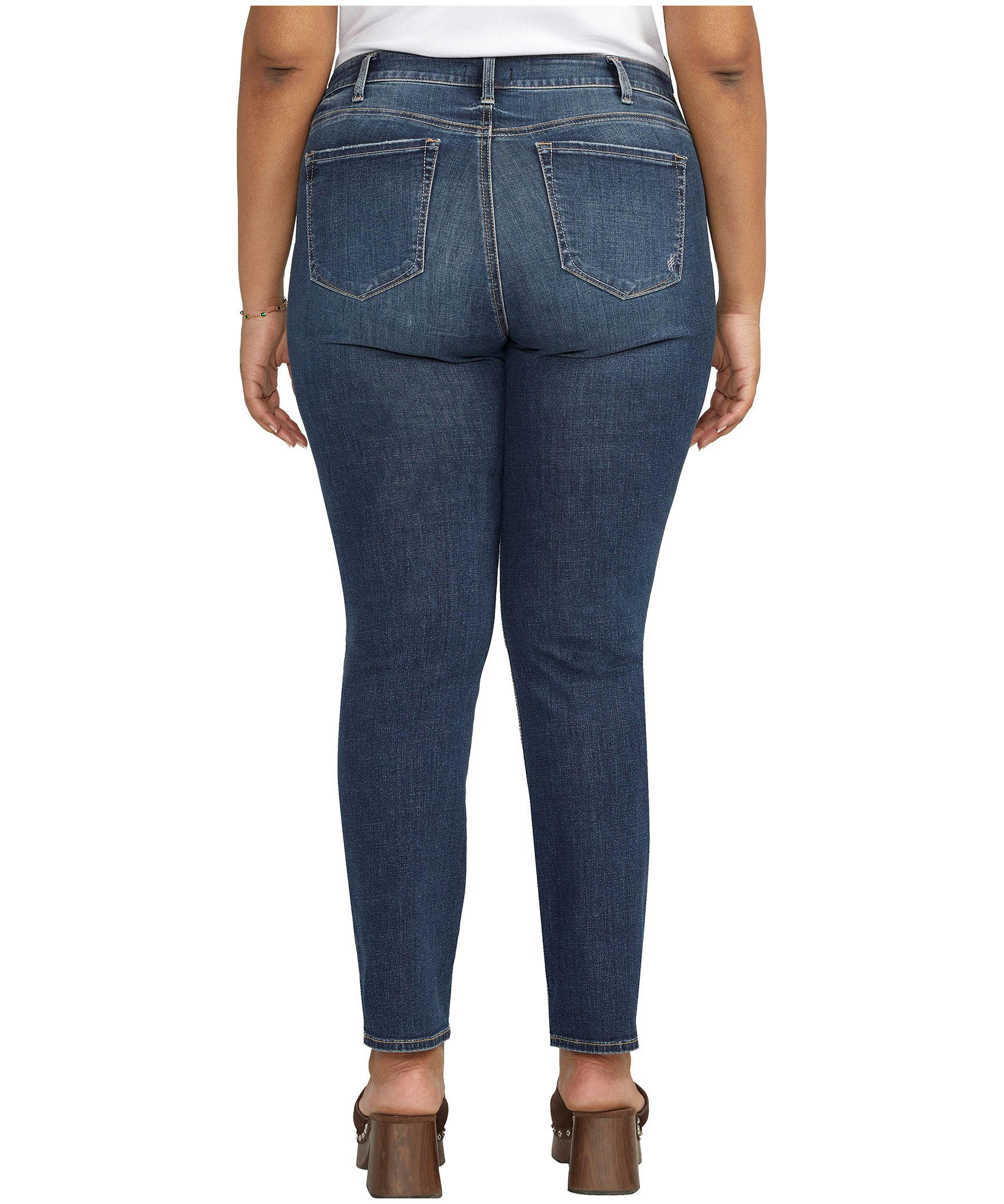 Silver Women's Elyse Midrise Comfort Fit Straight Jeans