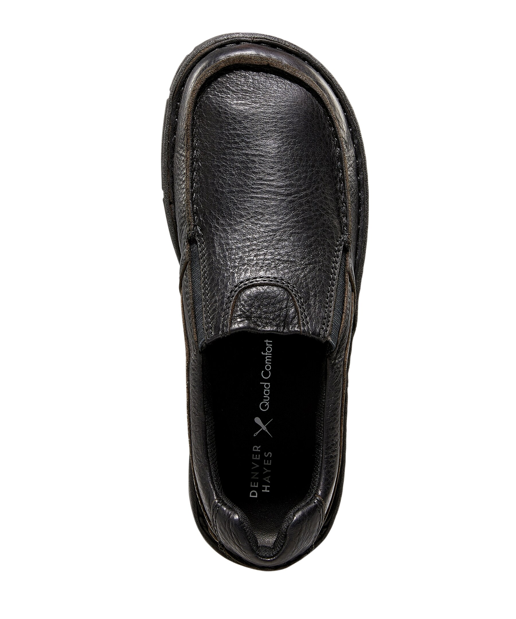 Denver Hayes Men's Danforth Quad Comfort Freshtech Slip-On Shoes - Black