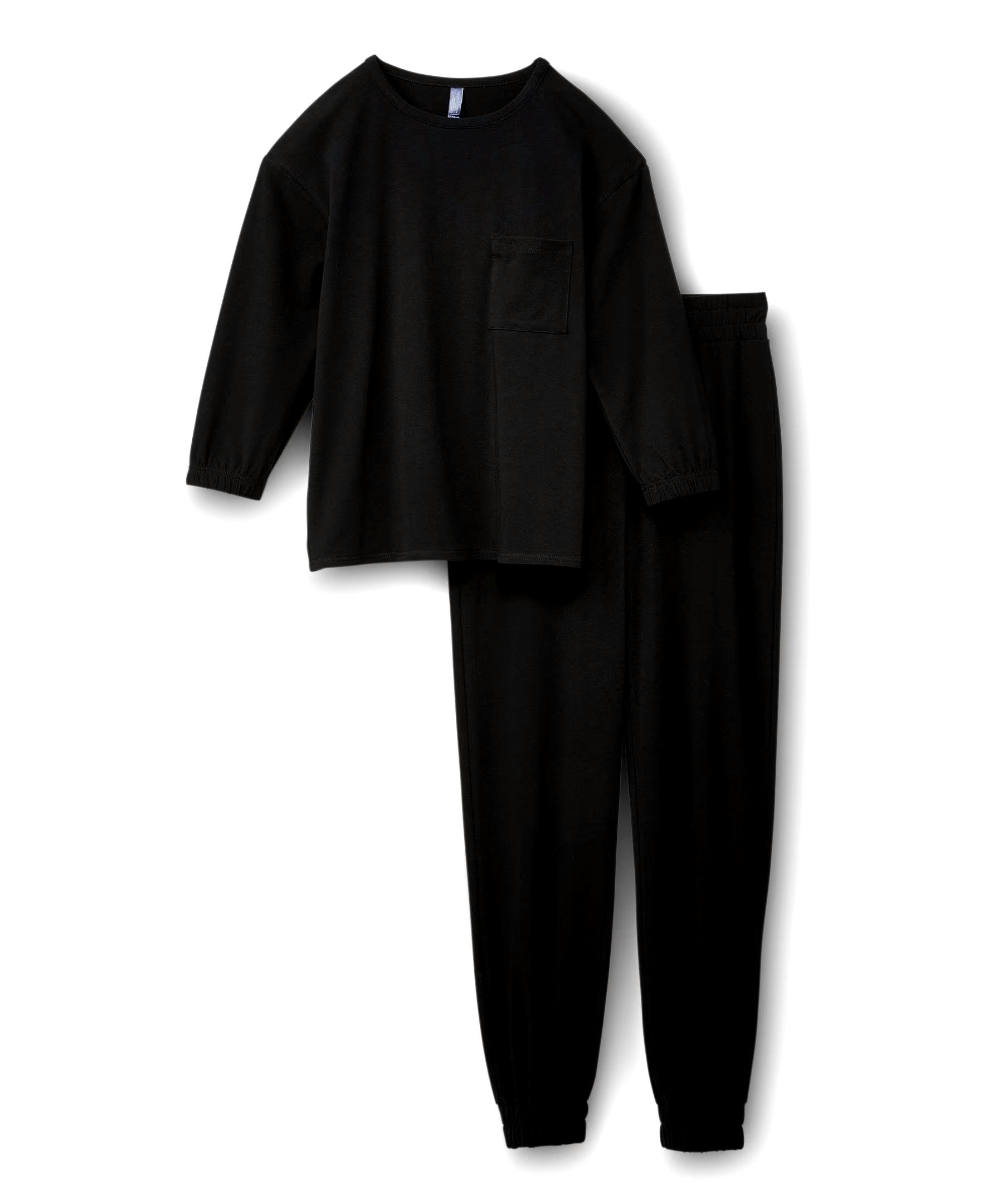 Denver Hayes Women's 2 Piece Jersey Crew Pajama Top and Pants Set