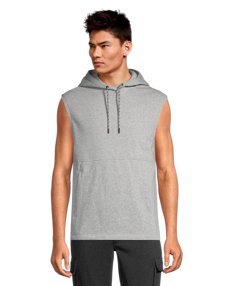 Matrix Men's Sleeveless Stretch Terry Kangaroo Pocket Hoodie