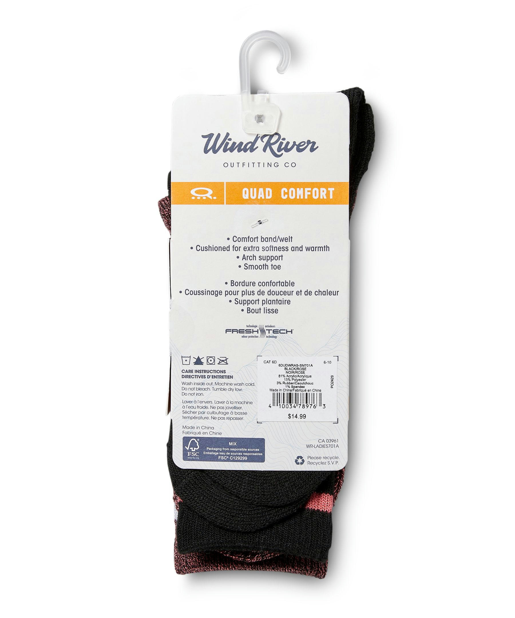 WindRiver Women's 2 Pack Super Soft Thermal Quad Comfort Boot Socks