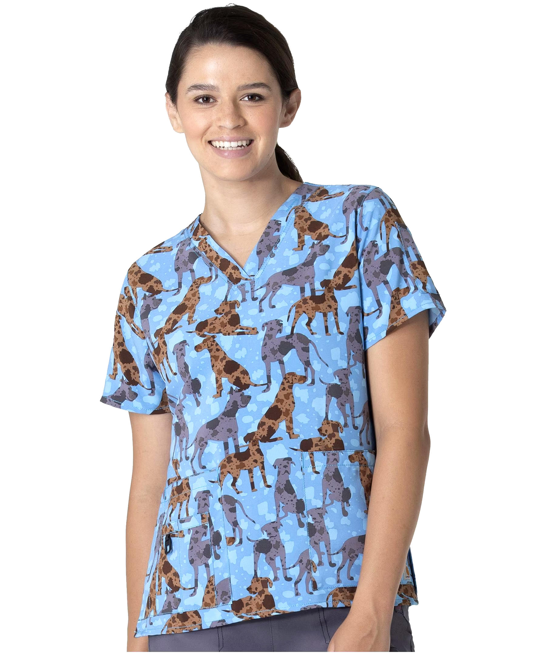 Carhartt Women's Cross Flex Modern Print Scrub Top