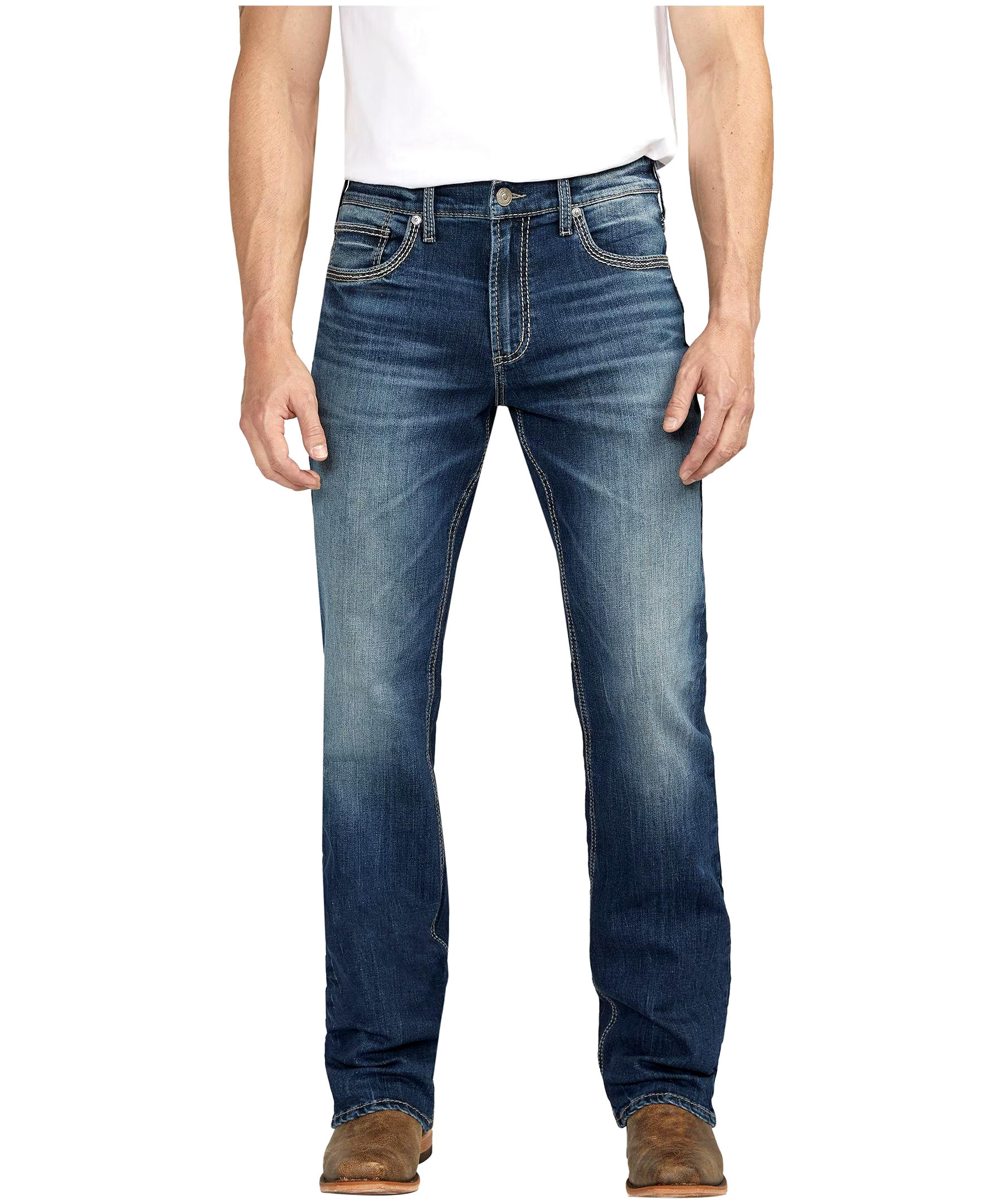 Silver Men's Jace Slim-Fit Bootcut Jeans
