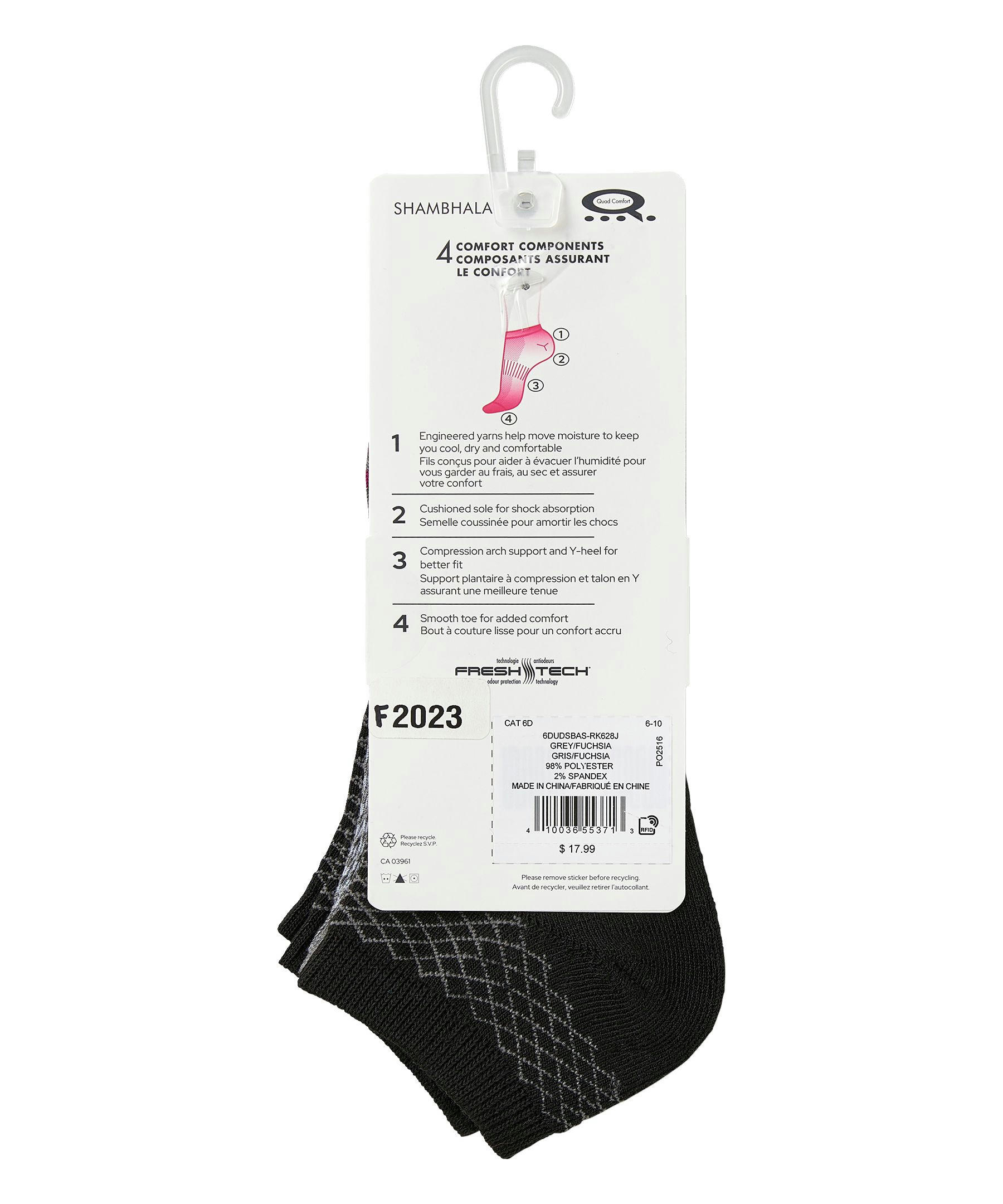 Shambhala Women's 3-Pack Low Cut Sport Socks