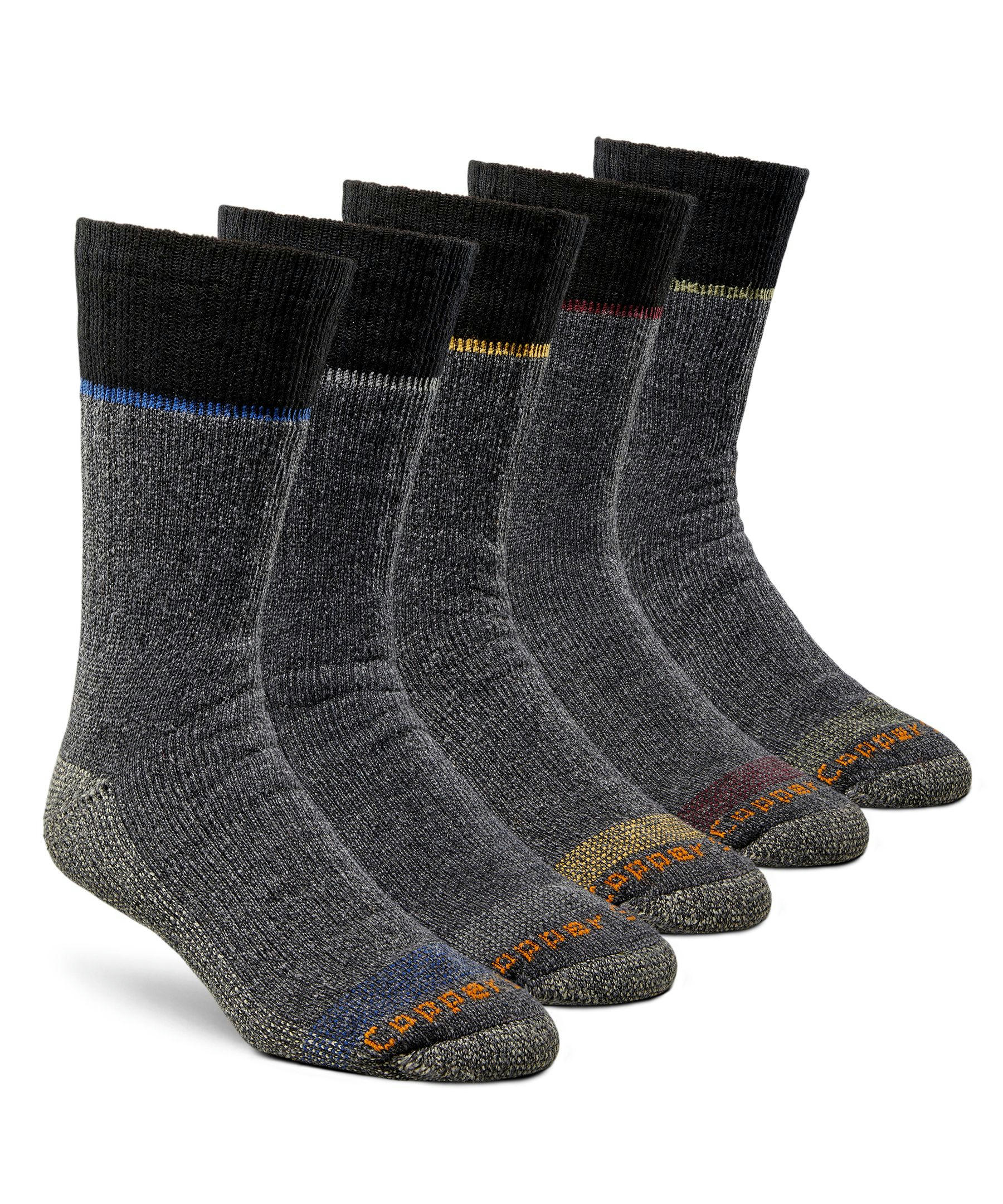 Copper Sole Mens' 5 Pack Thermal Work Socks