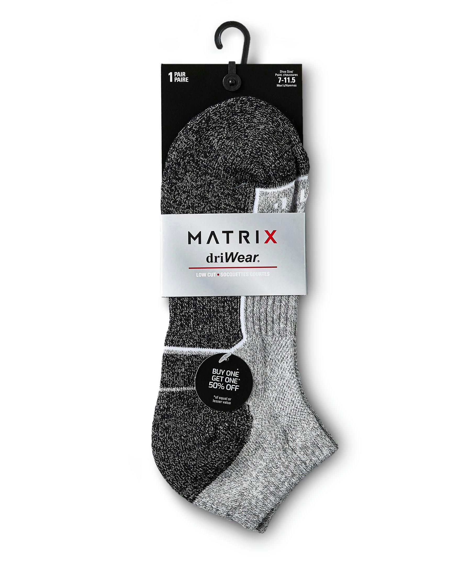 Matrix Men's driWear  Low Cut Cushion Sport Socks