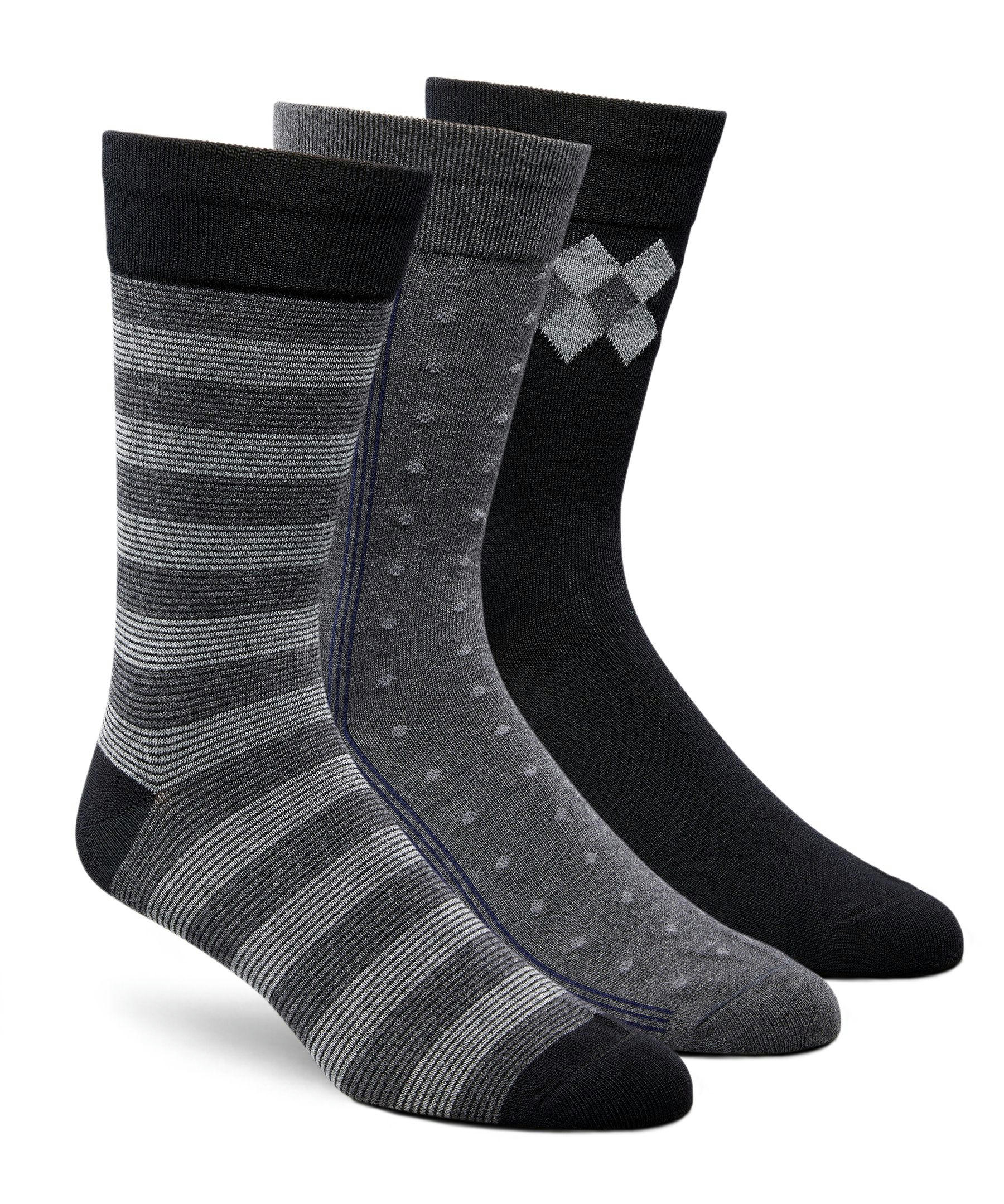 Denver Hayes Men's 3 Pack Bogo Casual Crew Socks