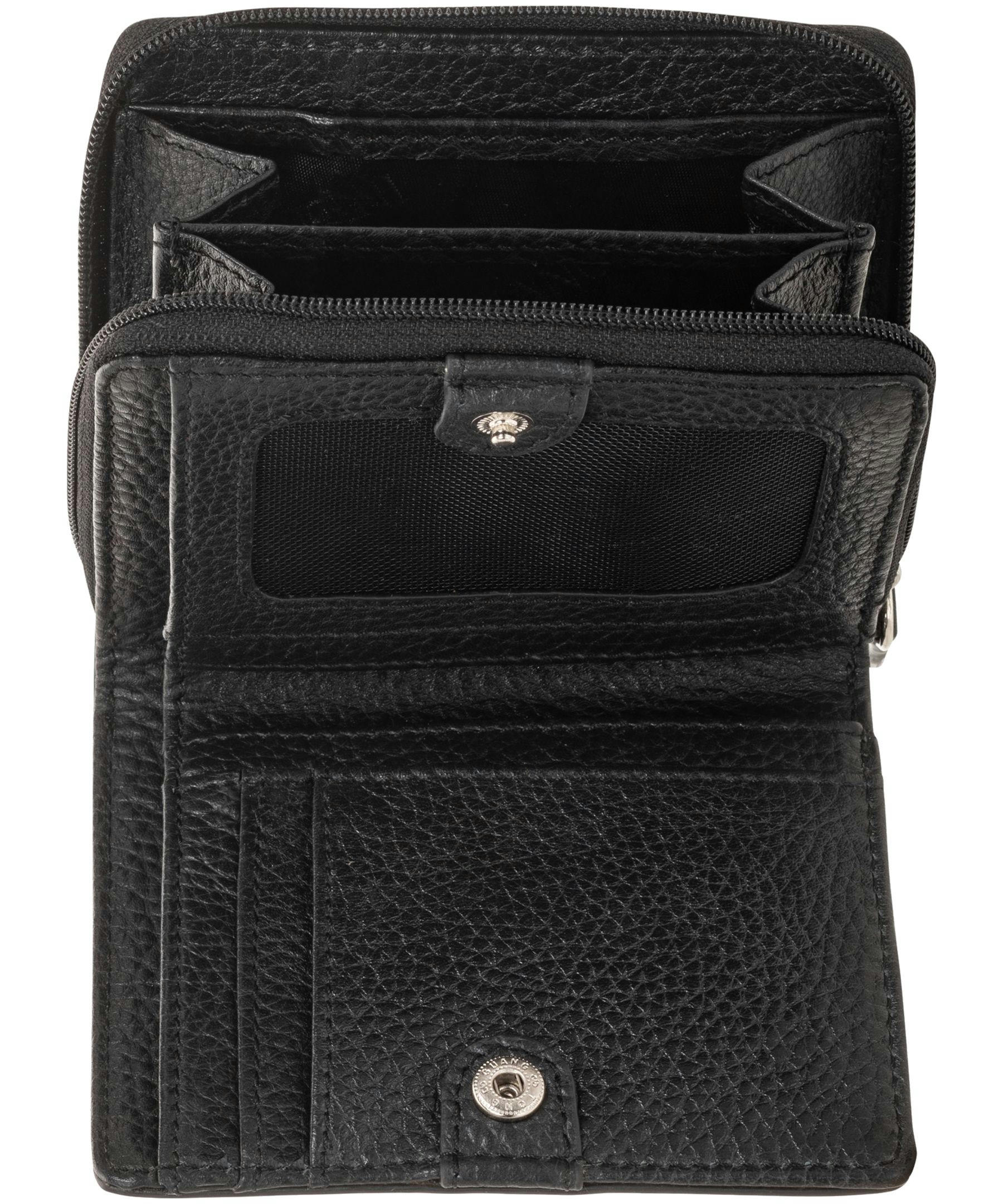 Mancini Leather Goods Women's Peblled RFID Secure Small Clutch Wallet