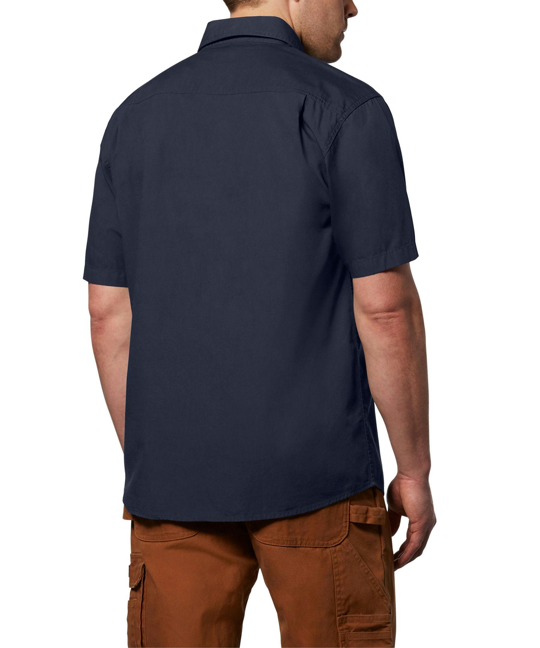 Dakota WorkPro Series Men's Short Sleeve Cotton Canvas Relaxed Fit Contractor Shirt