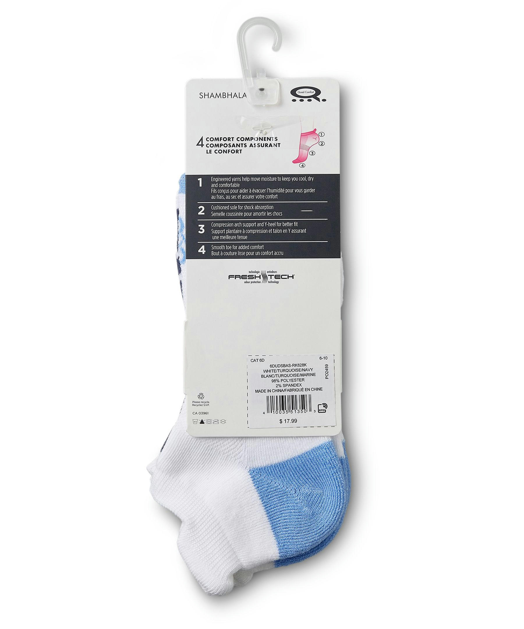 Shambhala Women's 3-Pack Tab Sport Socks