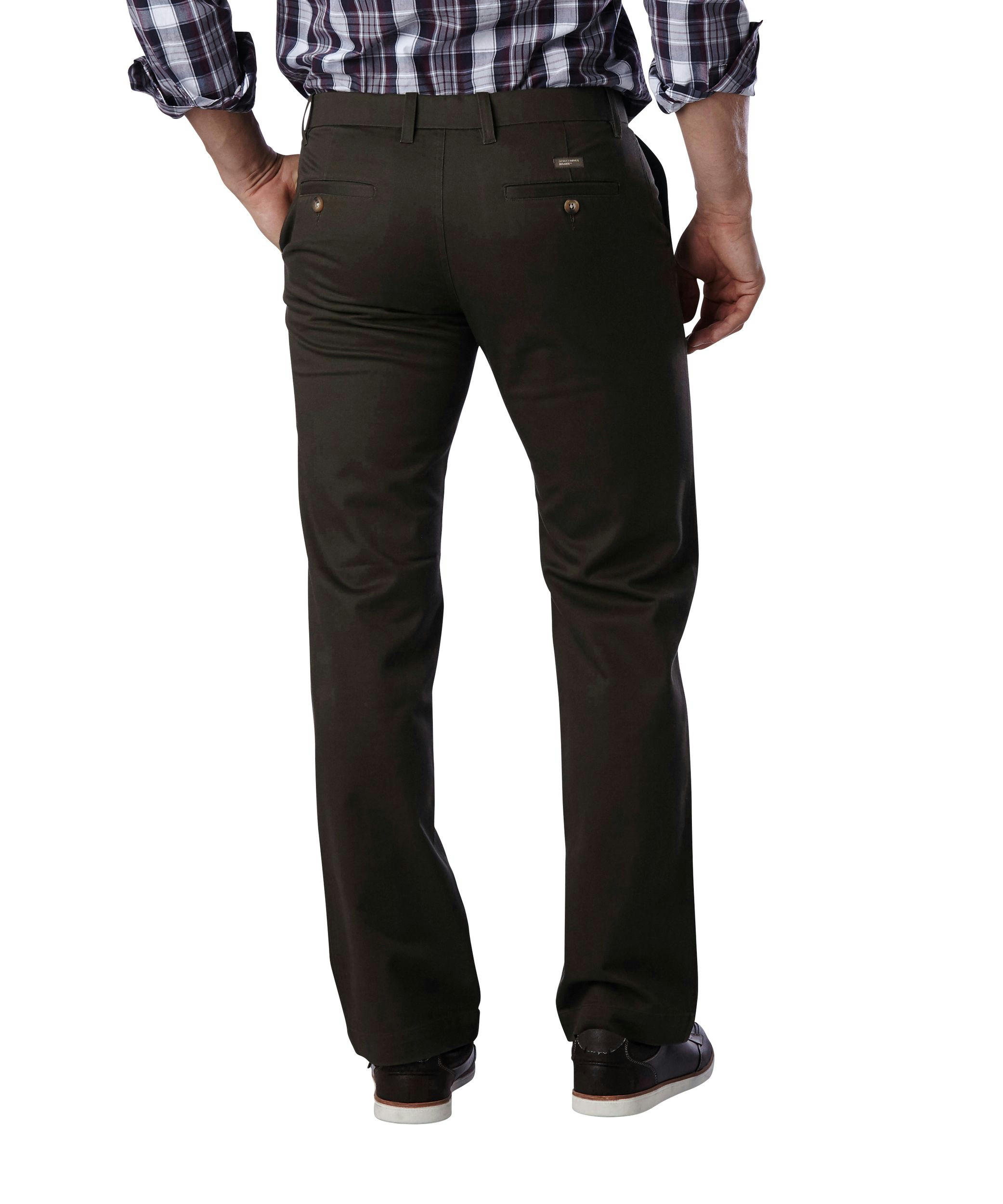 Denver Hayes Men's FLEXTECH 360 Stain Rejector Straight Fit Khakis Pants