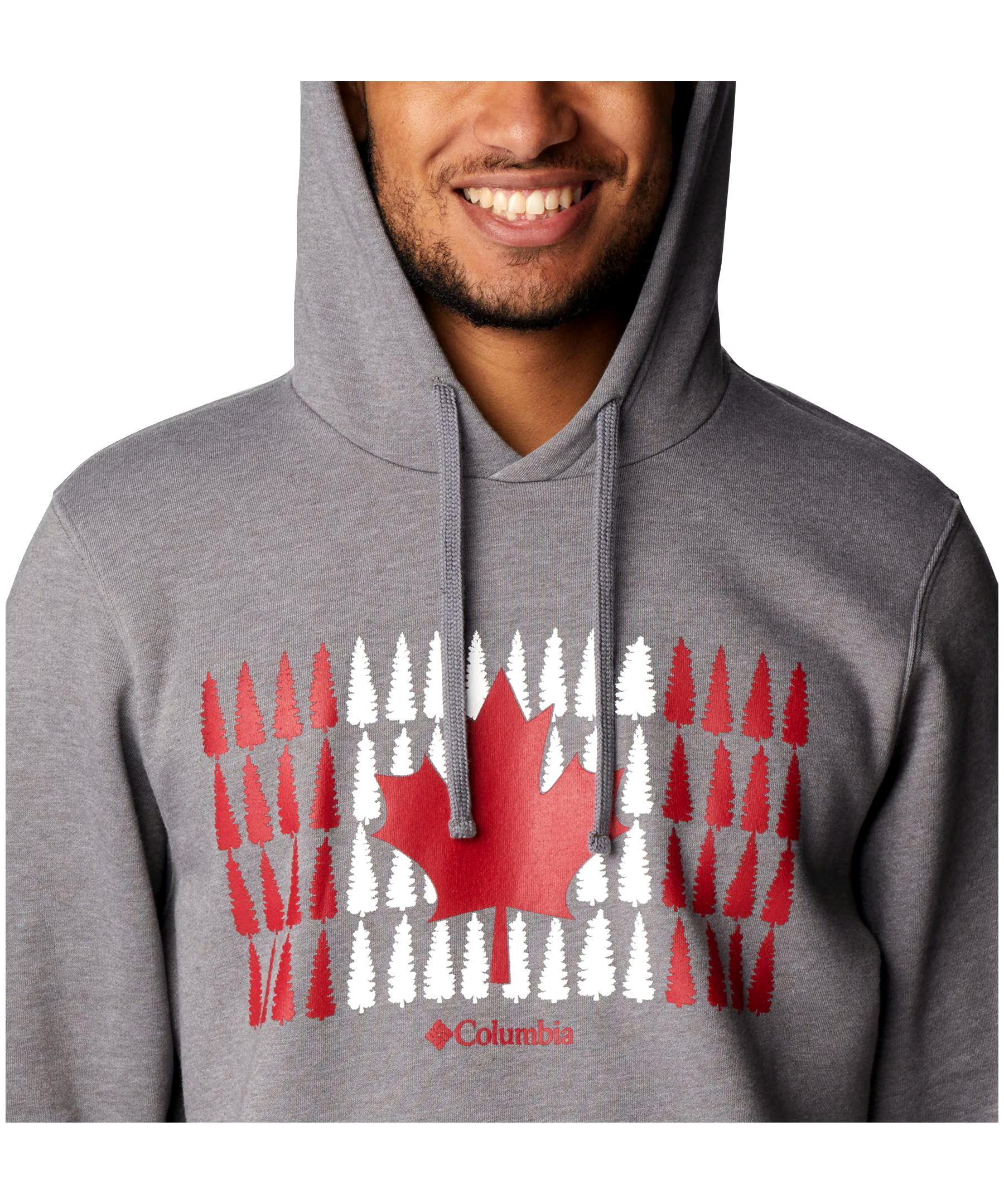 Columbia Men's Trek Canada Trees Graphic Kangaroo Pocket Pullover Hoodie