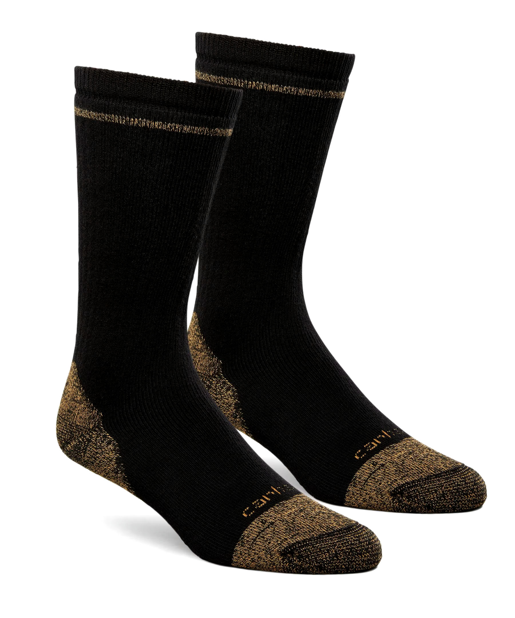 Carhartt Men's Midweight Cotton Blend Steel Toe Crew Work Sock - 2-Pack