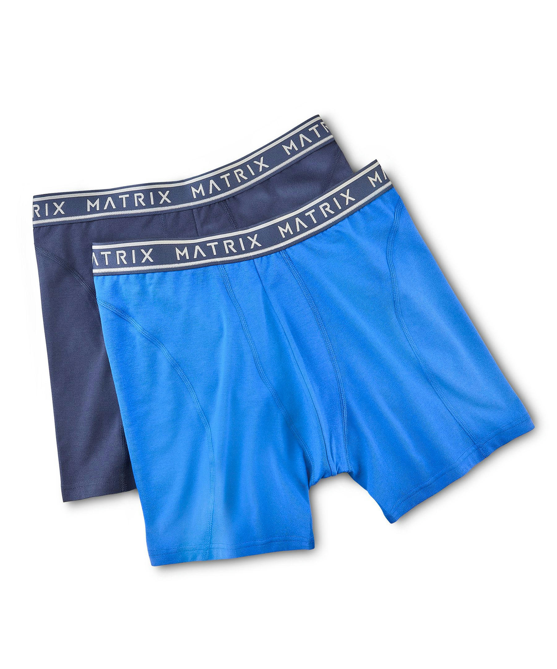 Matrix Men's 2 Pack Cotton Stretch Boxer Briefs Underwear