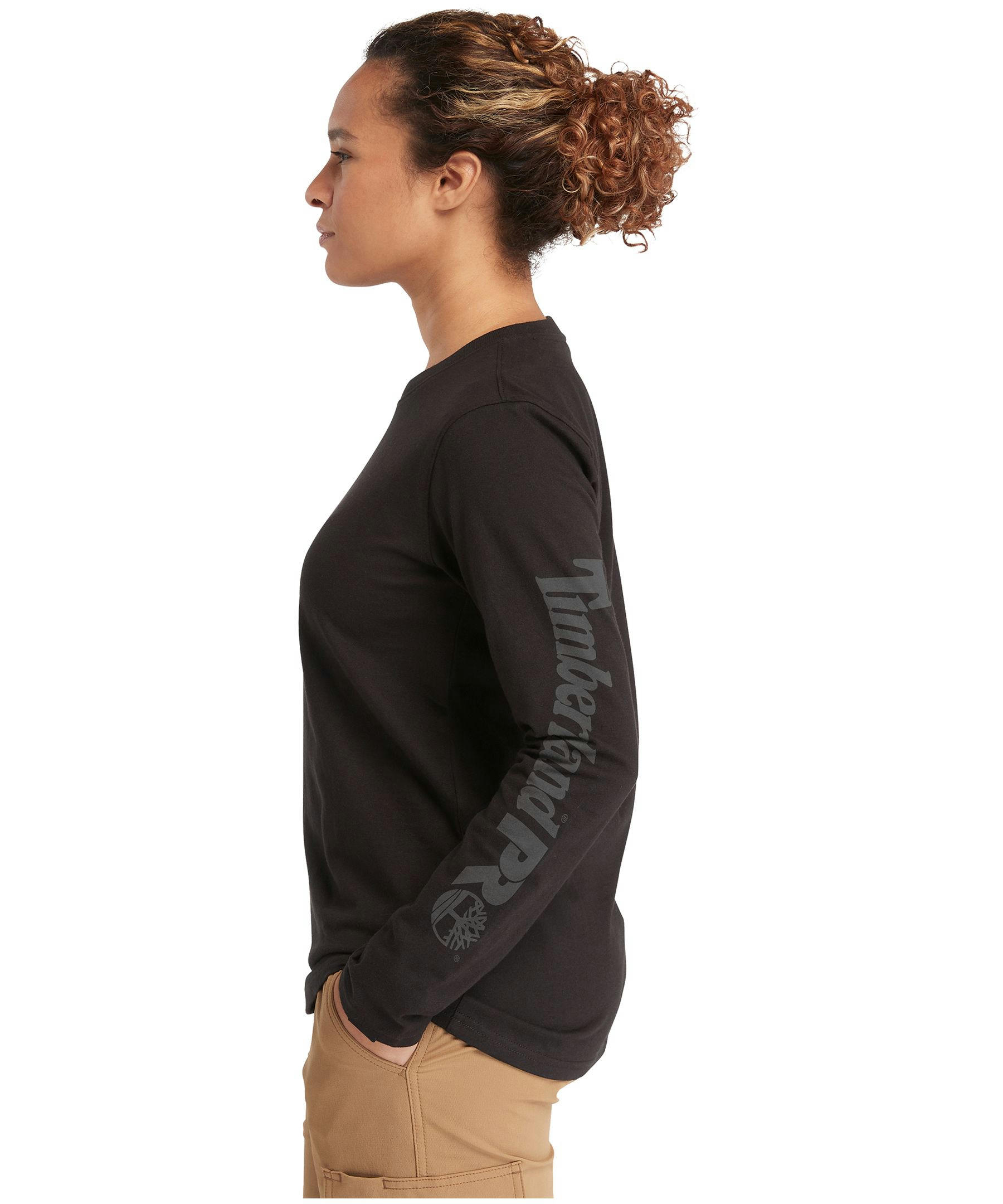 Timberland Pro Women's Long Sleeve Logo Original Fit Cotton Shirt