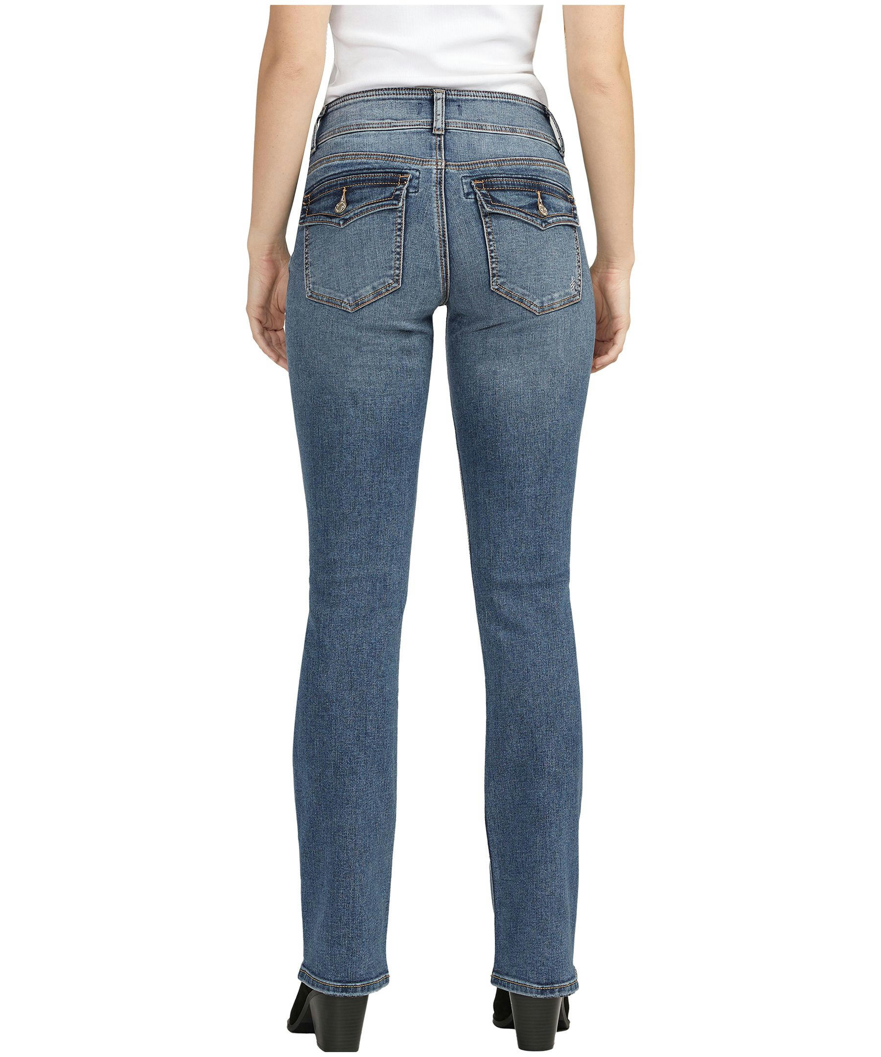 Silver Women's Suki Mid Rise Curvy Fit Slim Bootcut Jeans