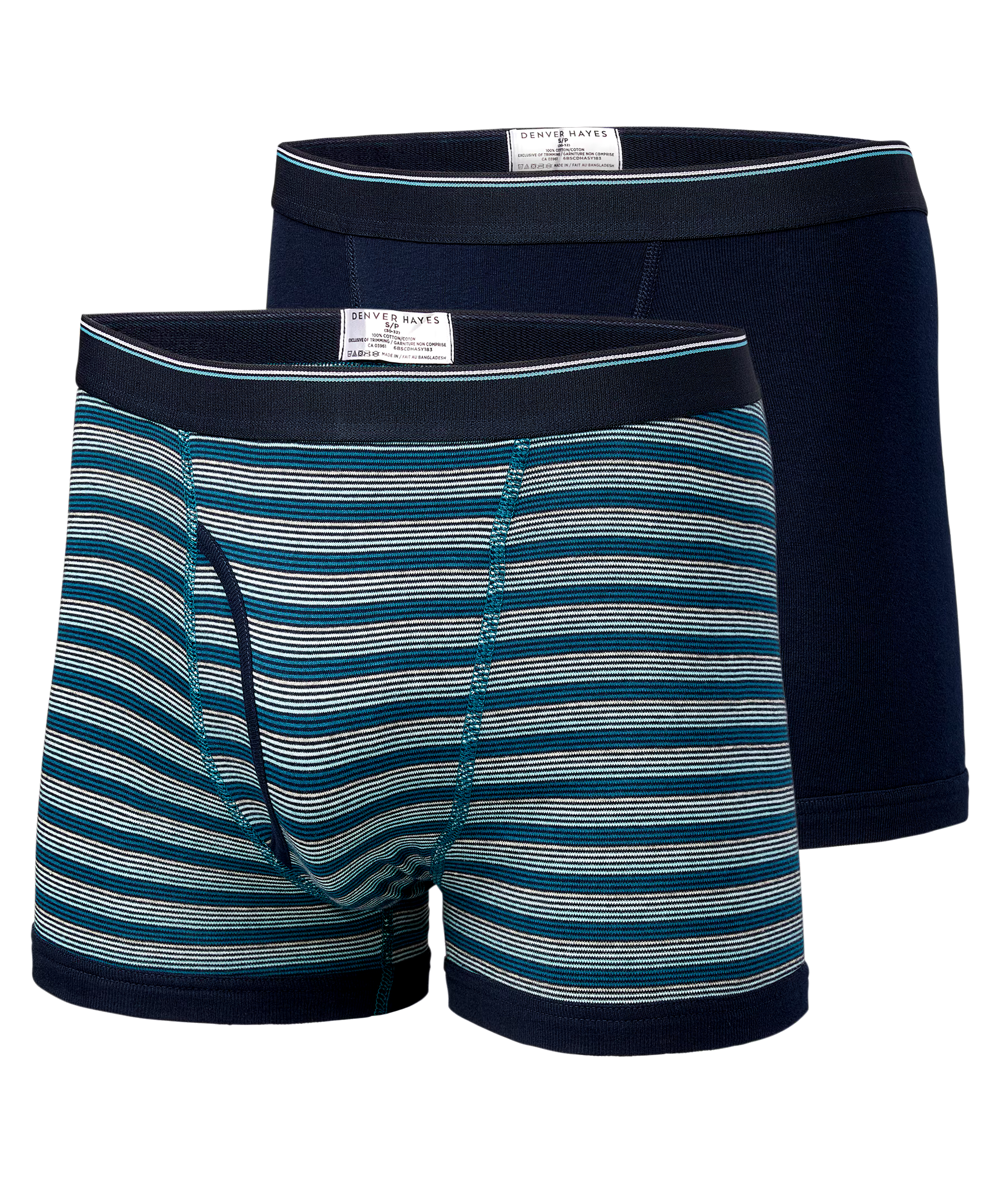 Denver Hayes Men's 2 Pack Yarn Dye Boxer Briefs