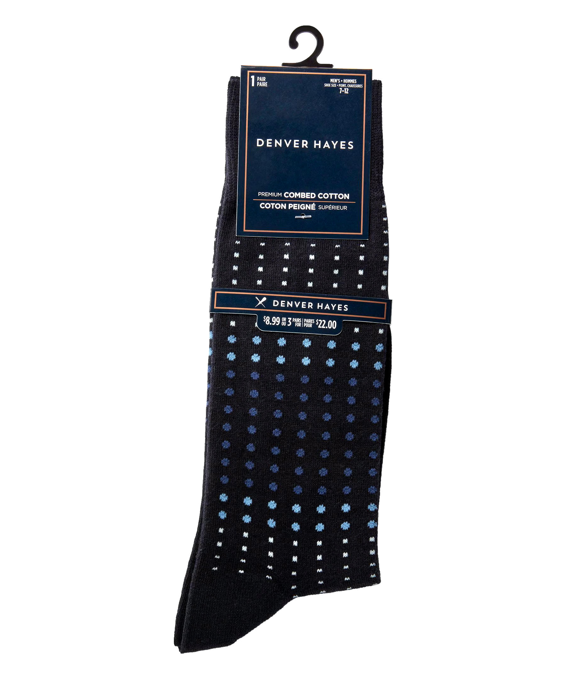 Denver Hayes Men's Novelty Pattern Casual Crew Socks