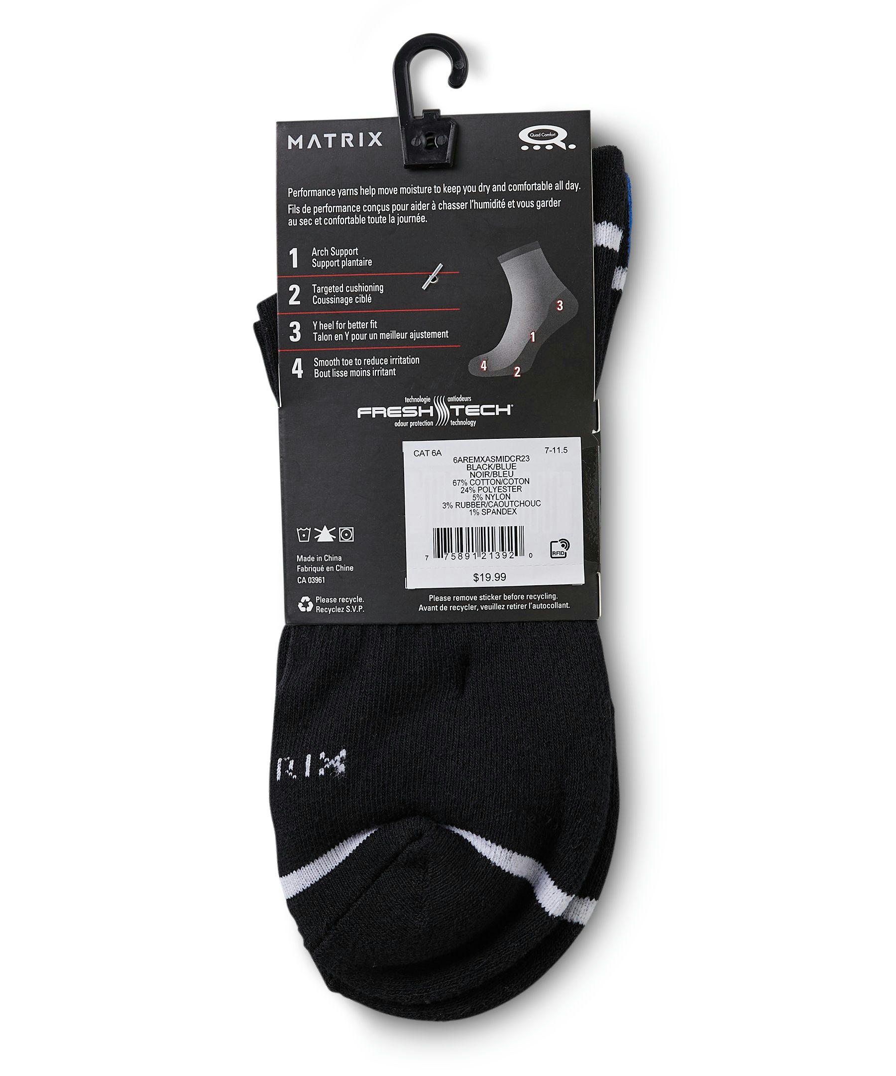 Men's 2 Pack FRESHTECH Mid Cut Crew Socks
