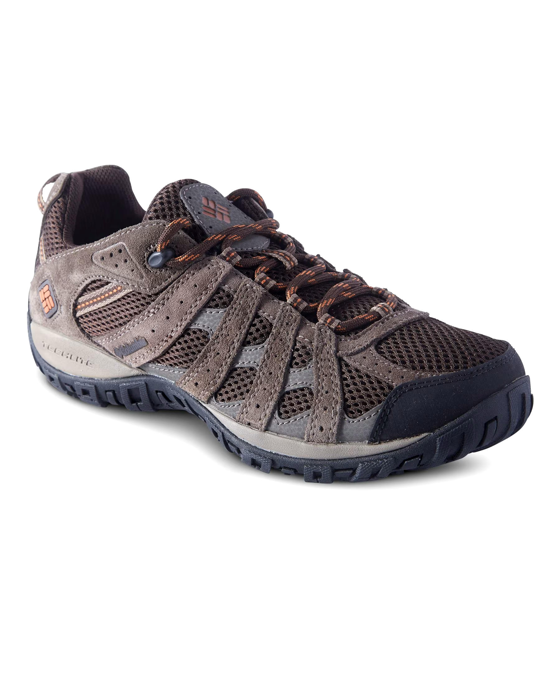 Columbia Men's Redmond Omni-Grip Low-Cut Lace Up Style Wide Fit Hiking Shoes - Brown