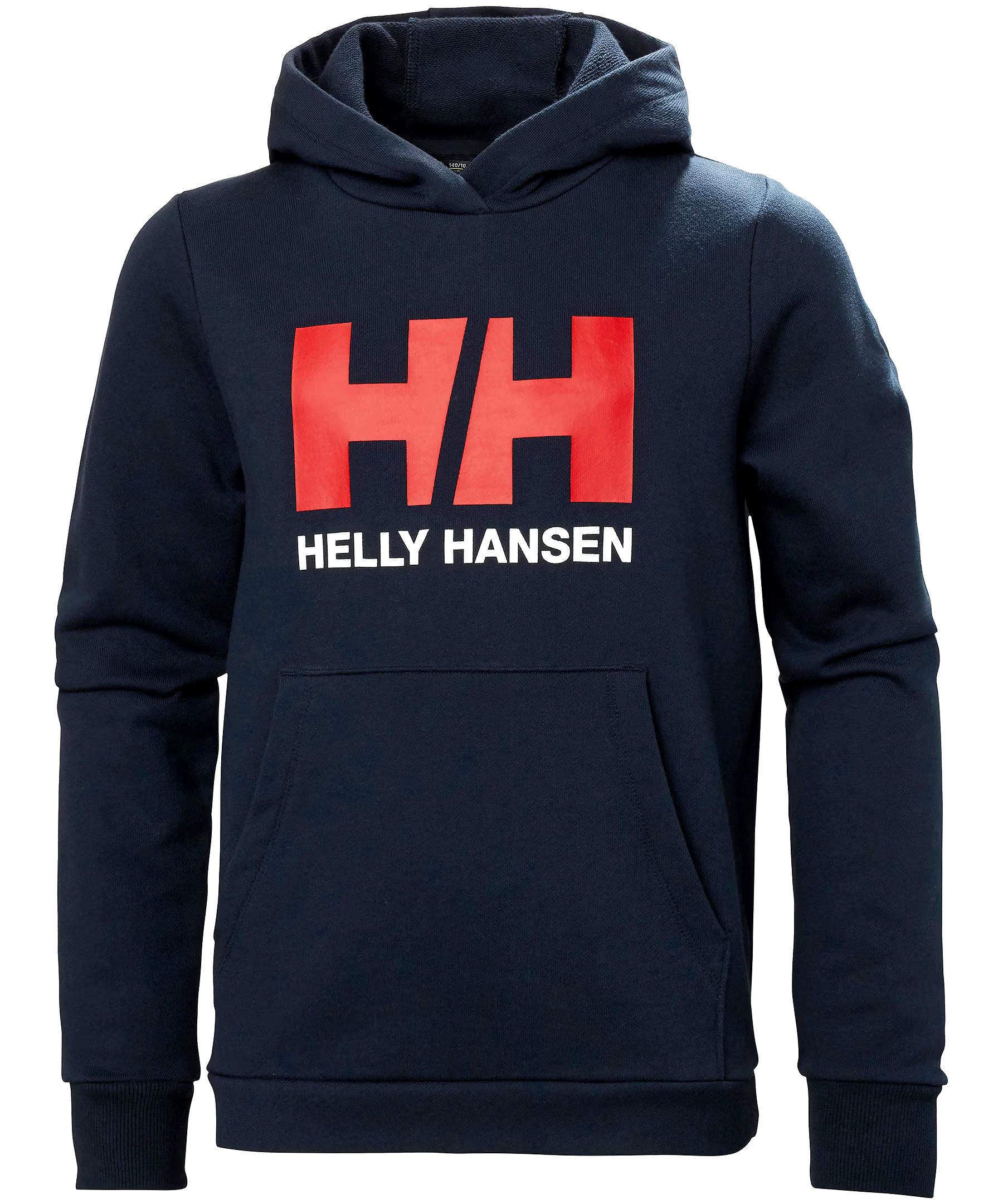 Helly Hansen Kids' Unisex 8-16 Years Classic Logo Crossover Neck Hoodie Sweatshirt with Kangaroo Pocket