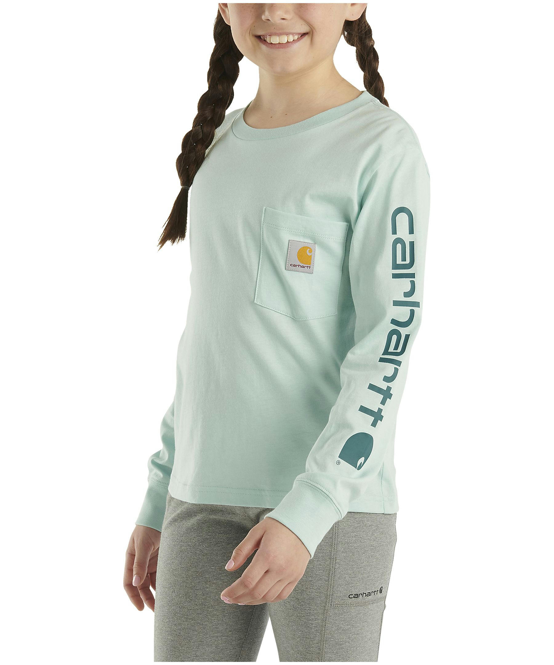 Carhartt Toddler Girl's Long Sleeve Graphic Crewneck T Shirt