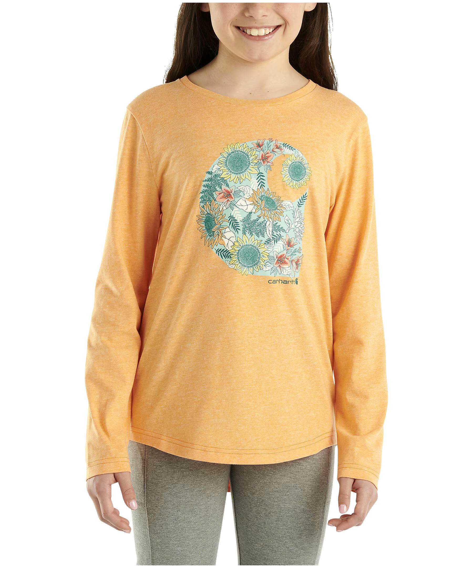 Carhartt Toddler Girl's Long Sleeve Graphic Crewneck T Shirt