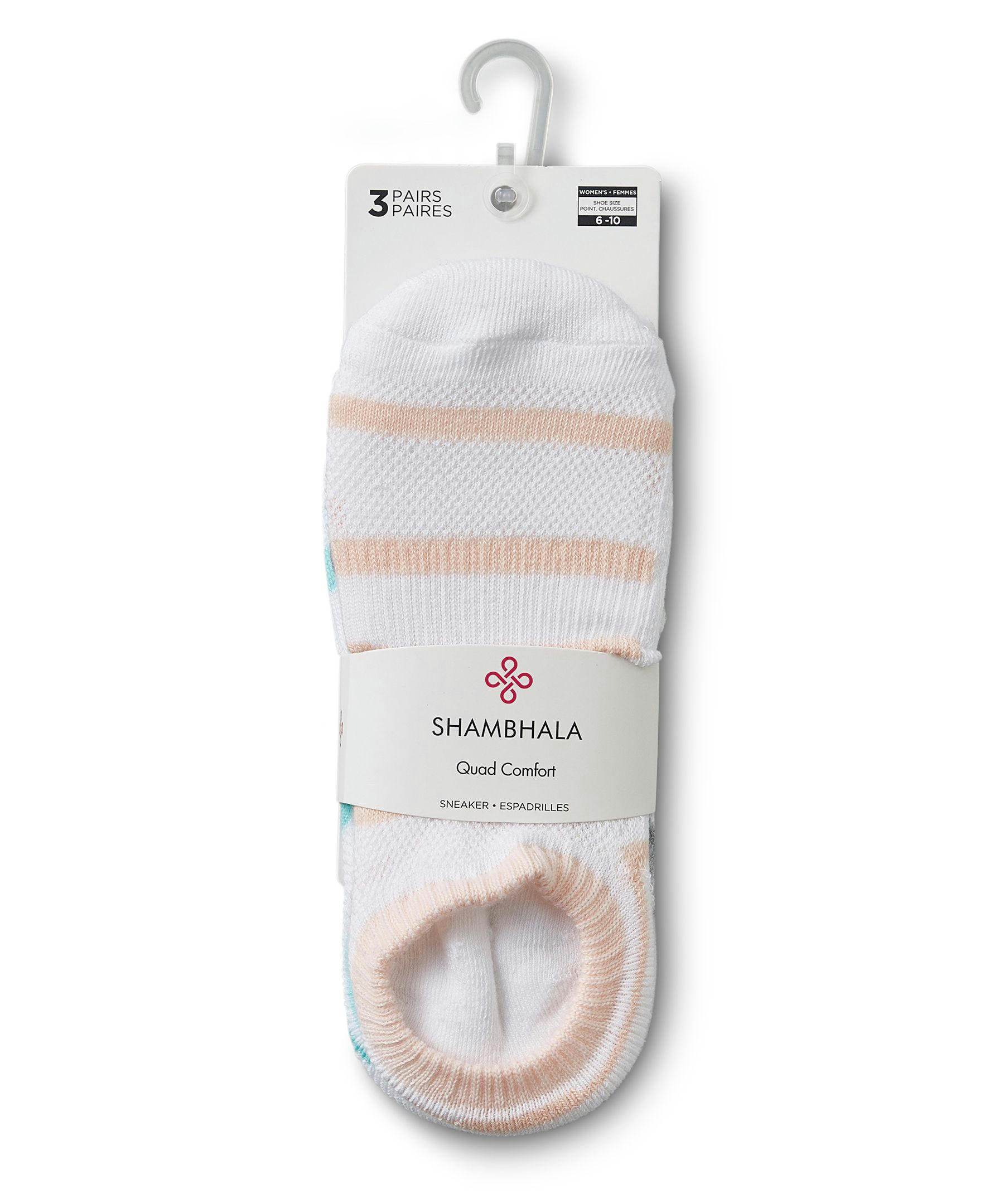 Shambhala Women's 3 Pack Freshtech Sneaker Sport Socks