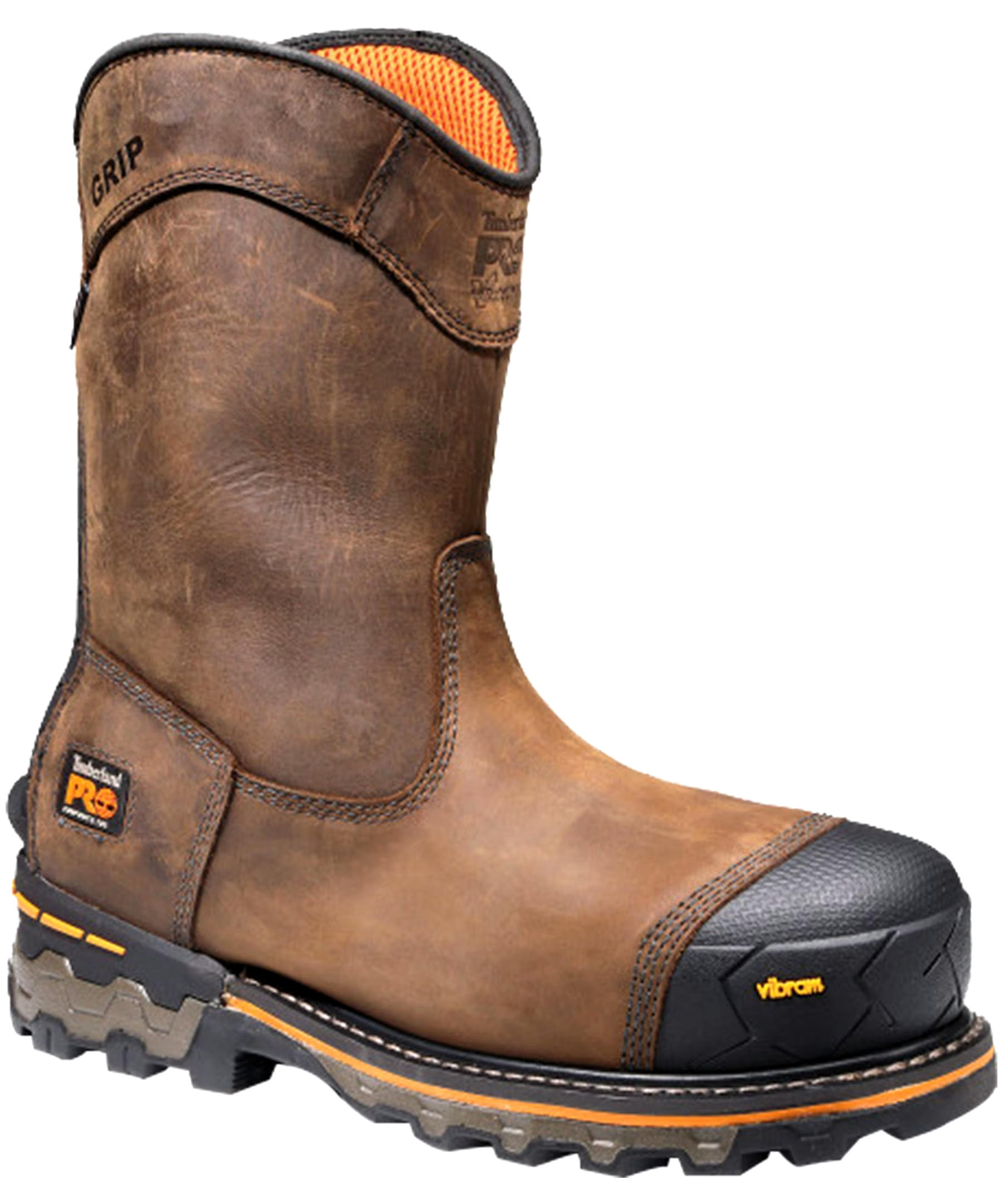 Timberland PRO Men's 8 Inch Boondock Composite Toe Composite Plate Waterproof Pull-On Work Boots