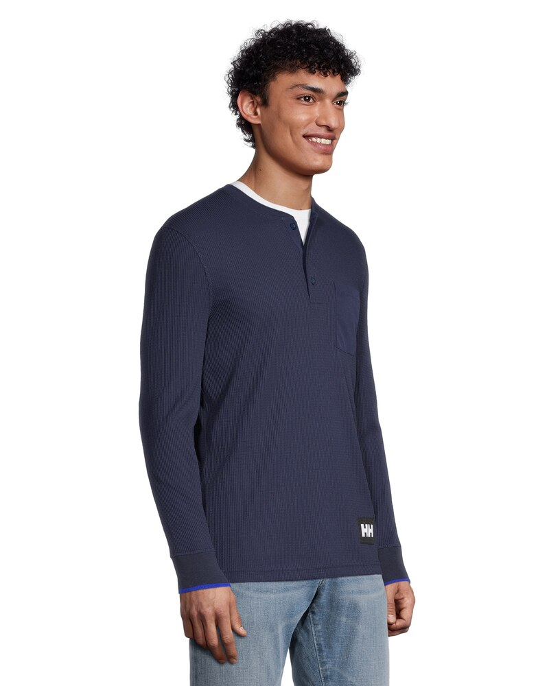 Helly Hansen Men's Long Sleeve Waffle Knit Henley Shirt