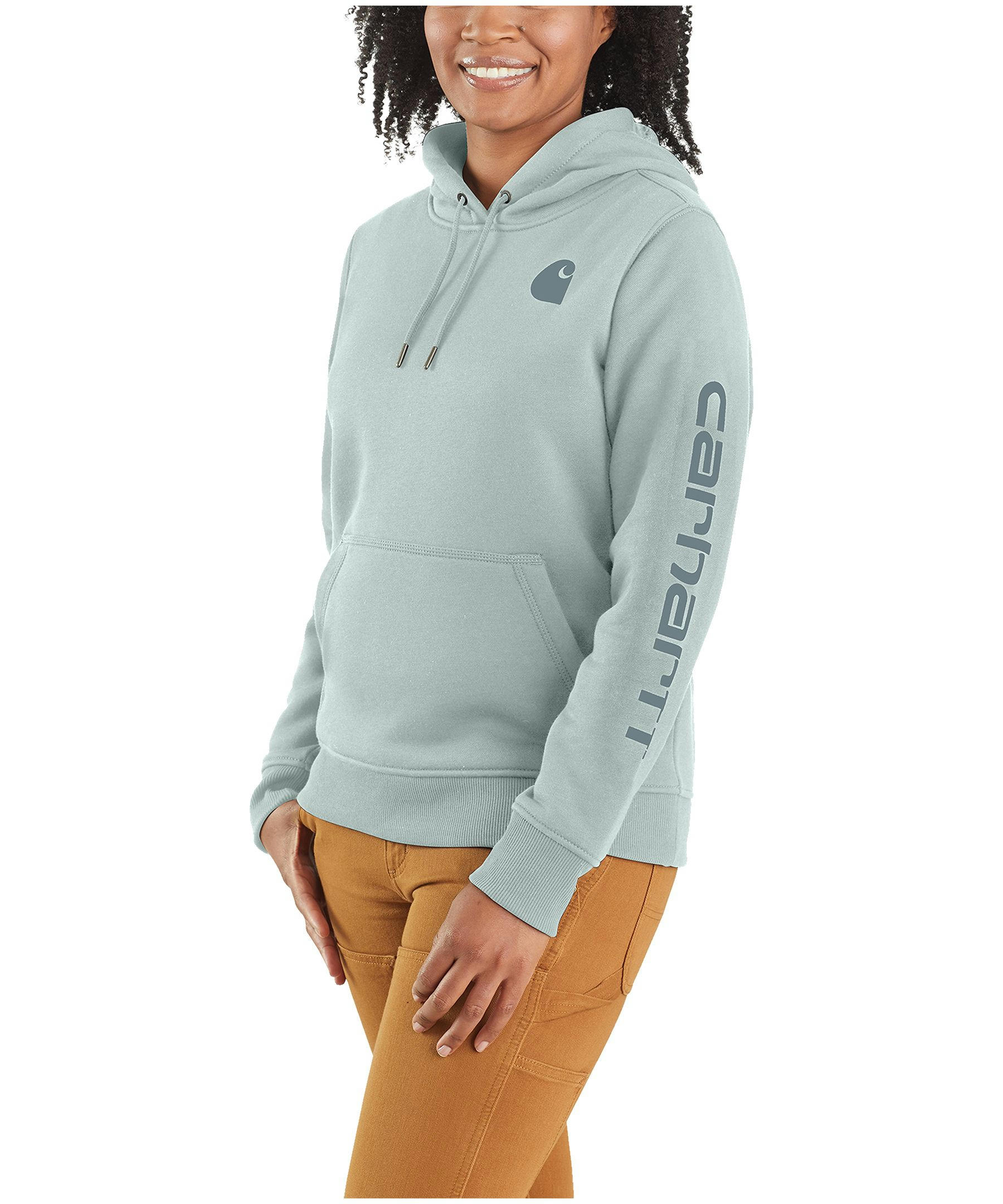 Carhartt Women's Relaxed Fit Sleeve Logo Graphic Hoodie