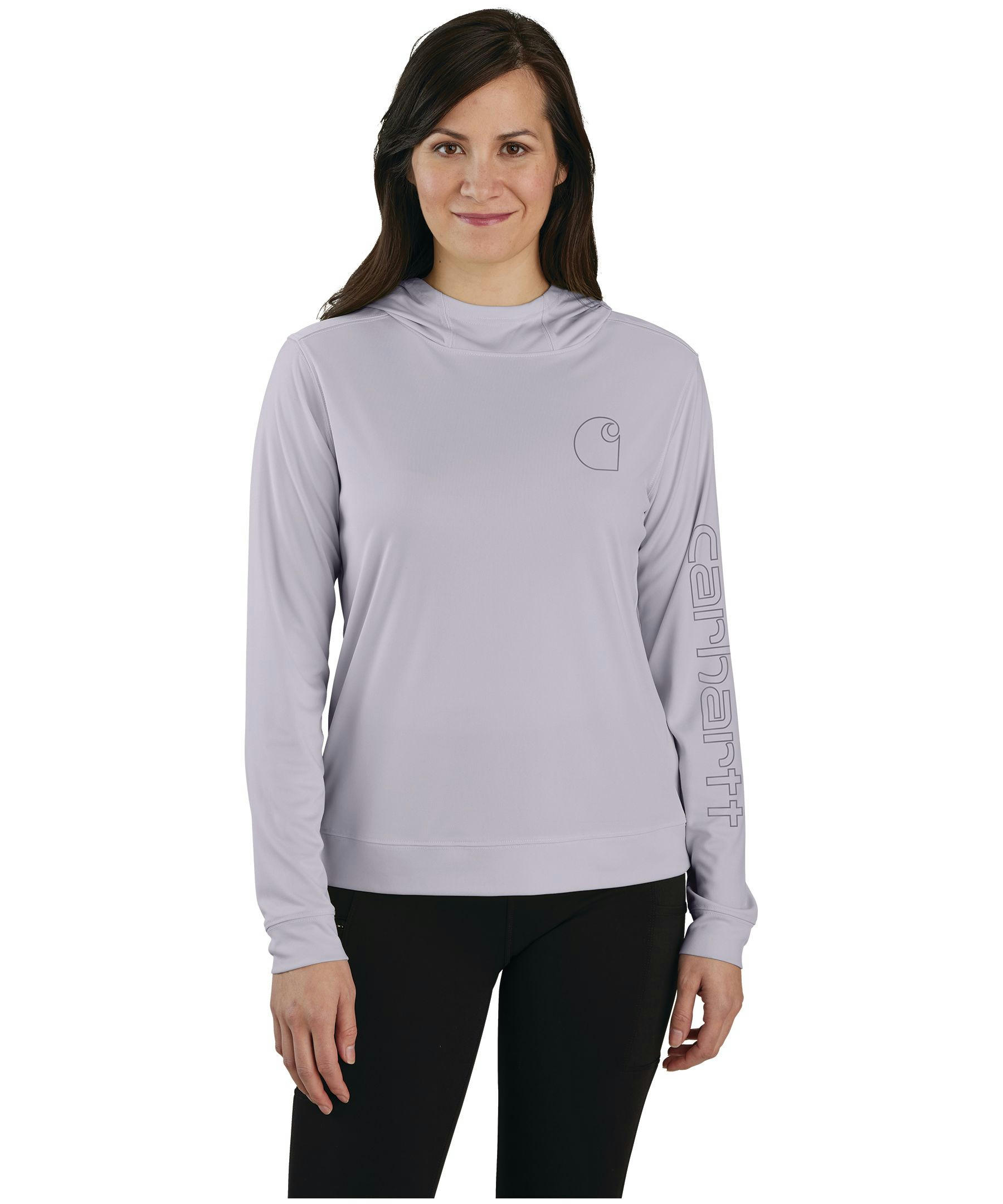 Carhartt Women's Force Sun Defender Long Sleeve Hooded Shirt