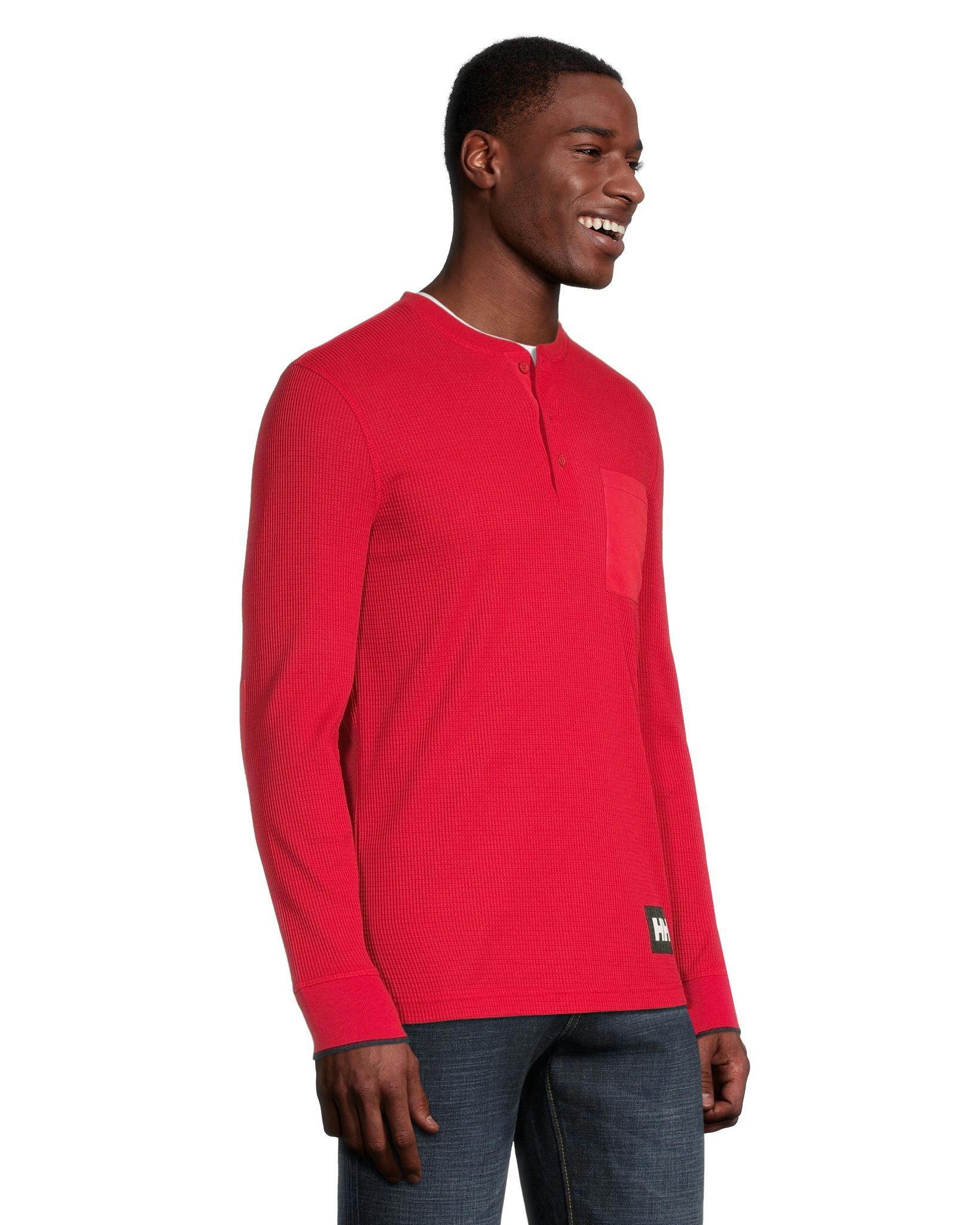 Helly Hansen Men's Long Sleeve Waffle Knit Henley Shirt