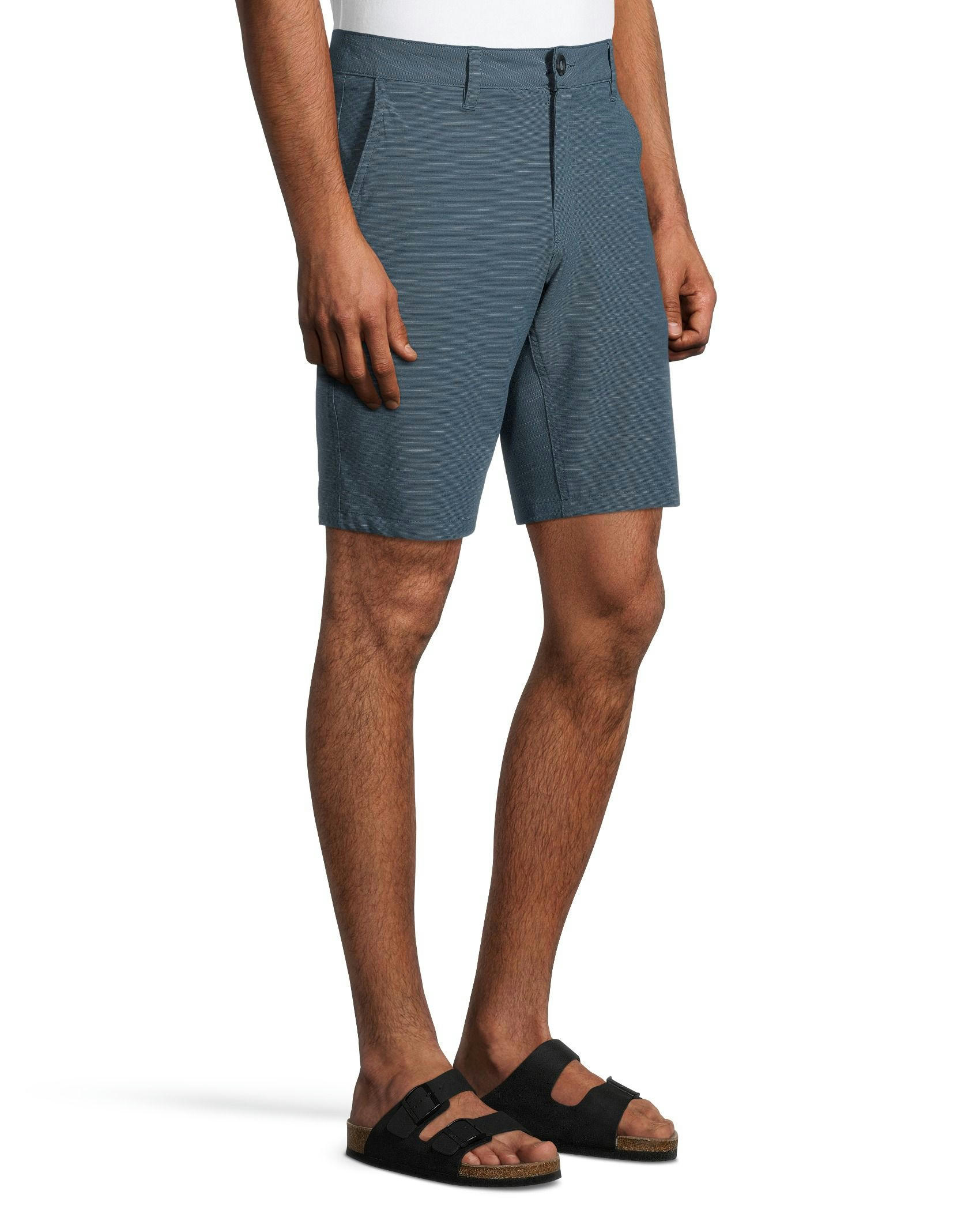 FarWest Mens End-On-End Mid Rise Quick Dry Stretch Hybrid Shorts