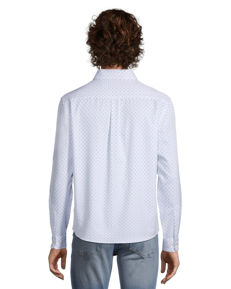 Denver Hayes Men's Hybrid 4-Way Stretch Long Sleeve Commuter Sport Shirt