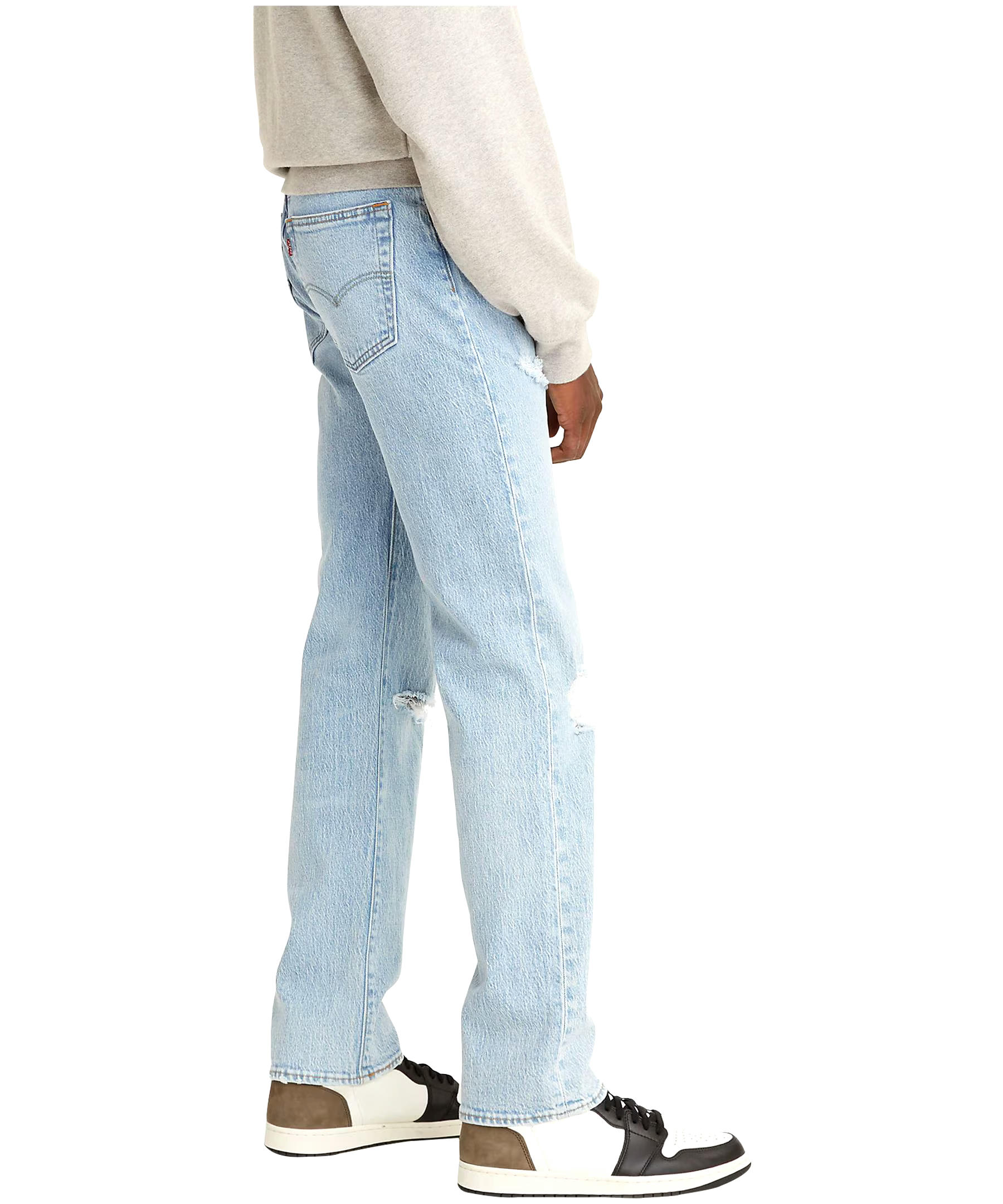 Levi's Men's 501 Mid Rise Straight Fit Button Fly Jeans - Light Wash